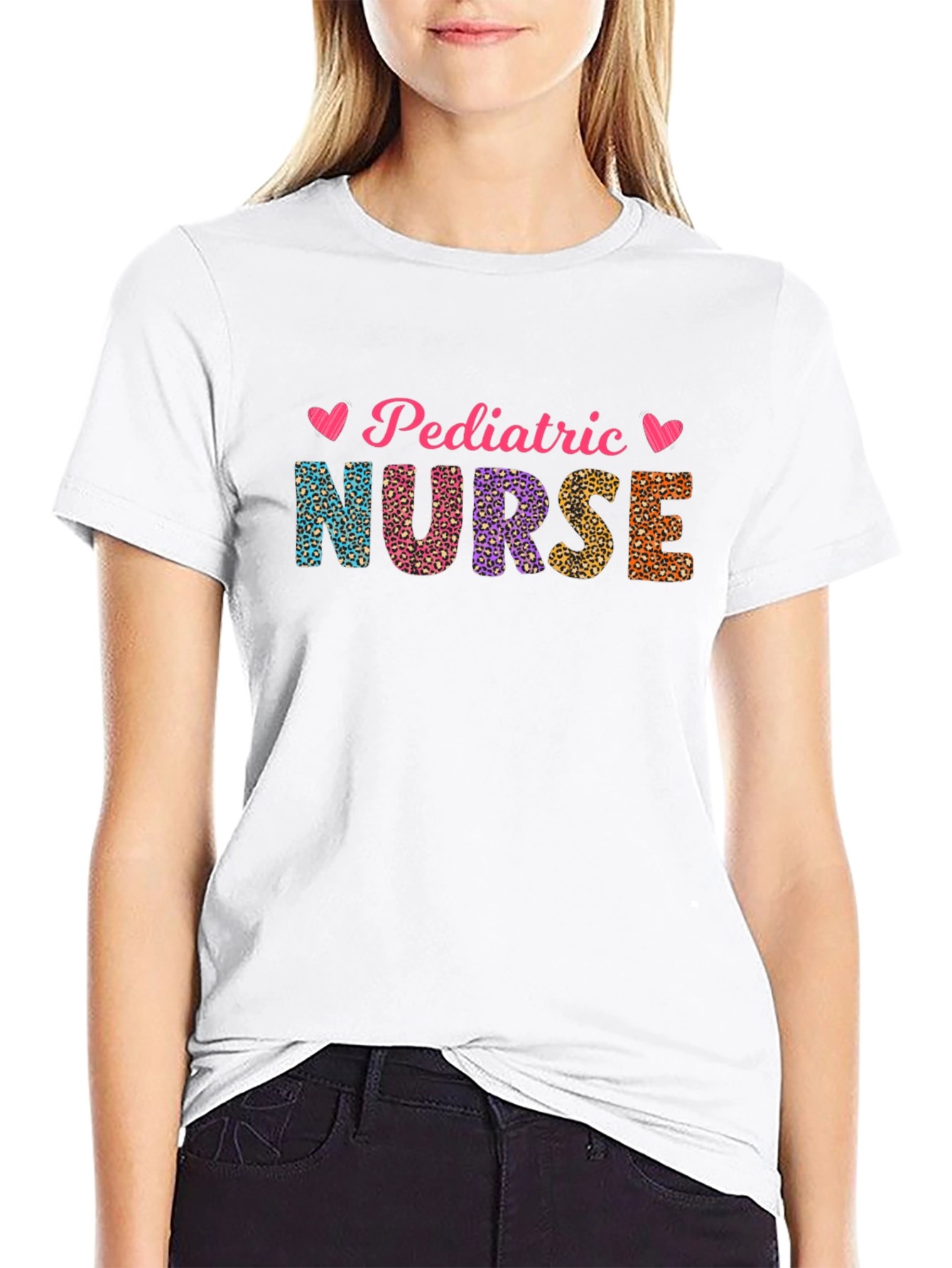 Pediatric Nurse Leopard Print T-Shirt
