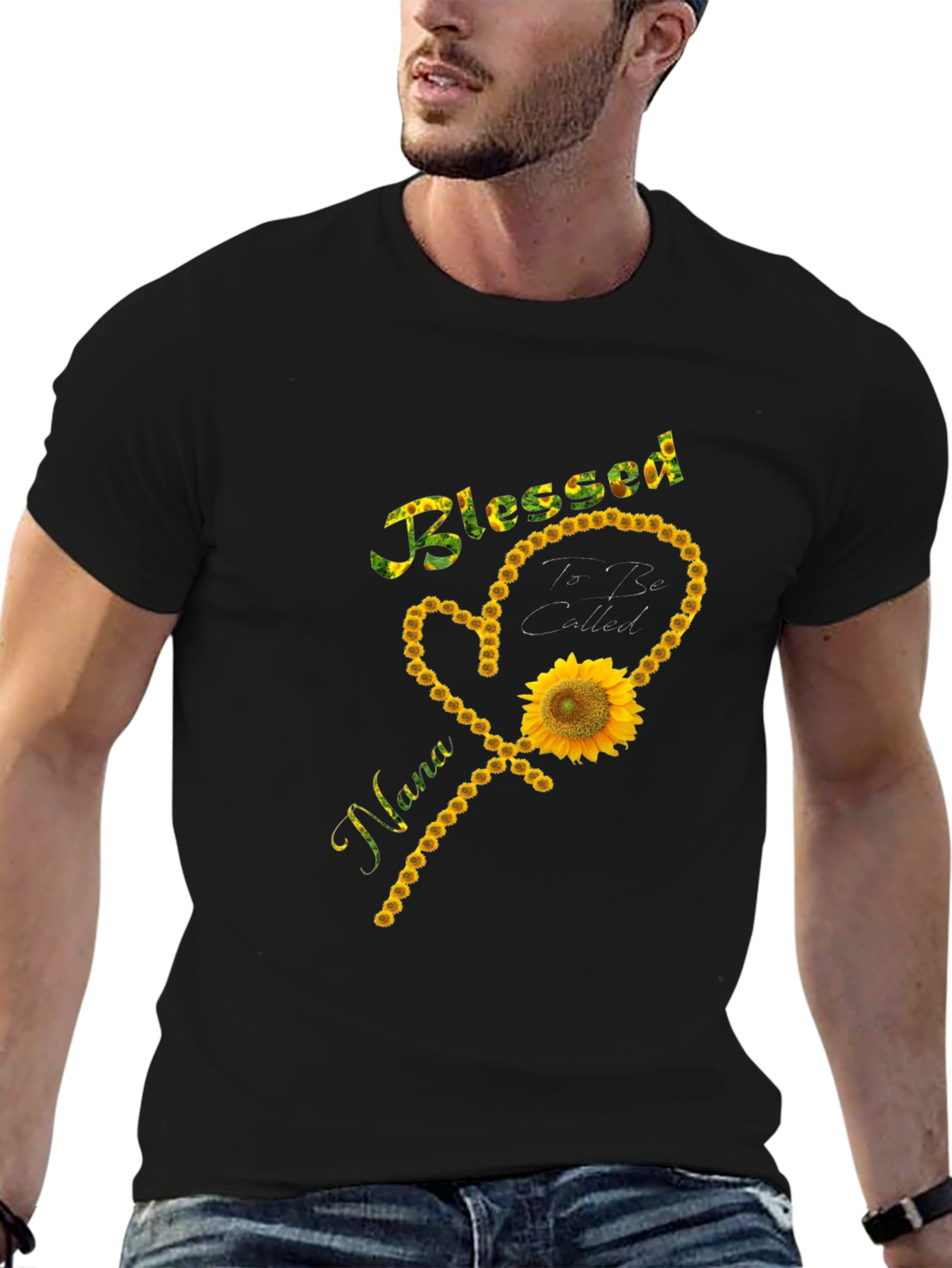 Blessed Nana Sunflower Graphic T-Shirt