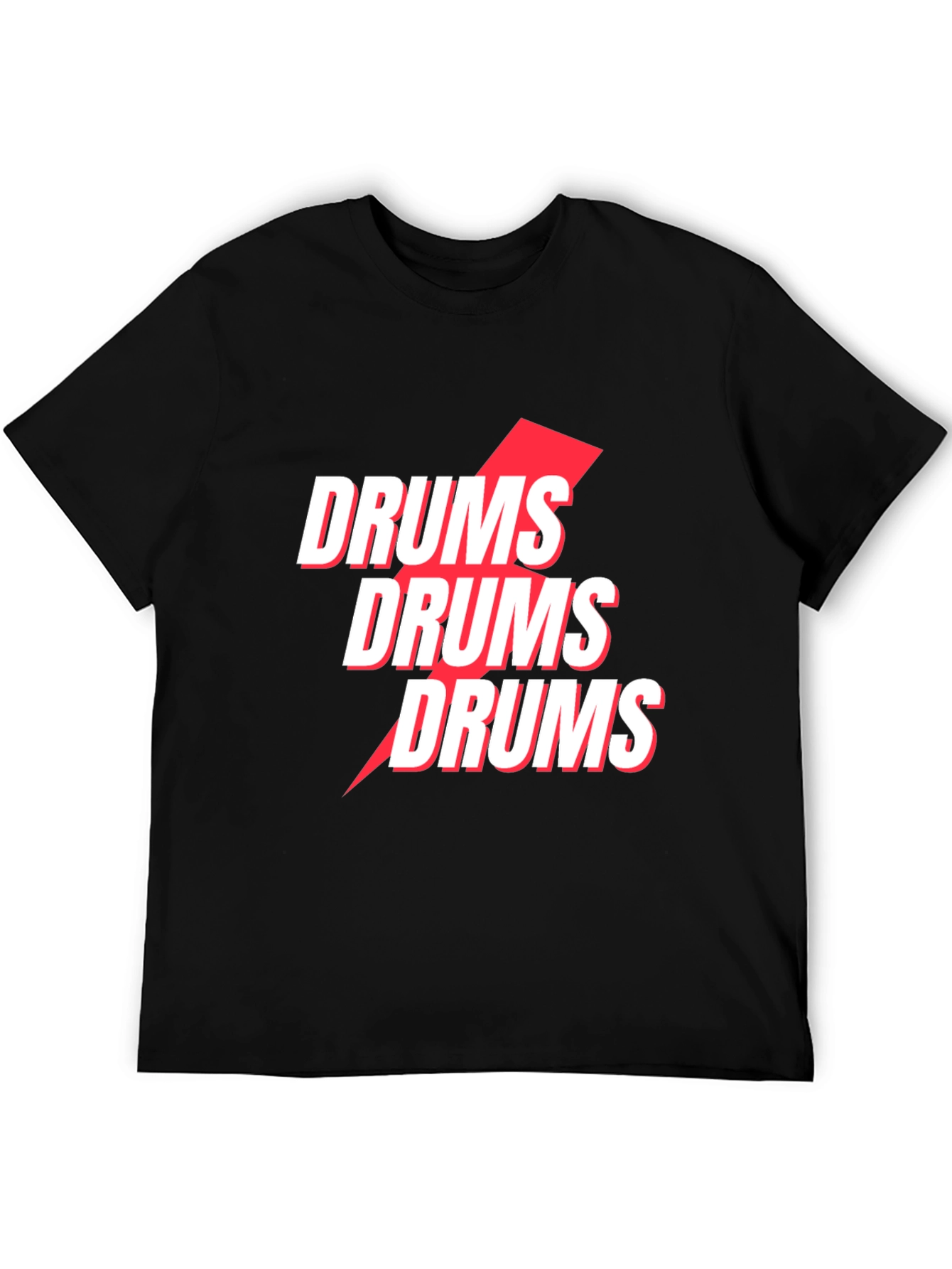 Drums Graphic Tee - Modern Music Shirt