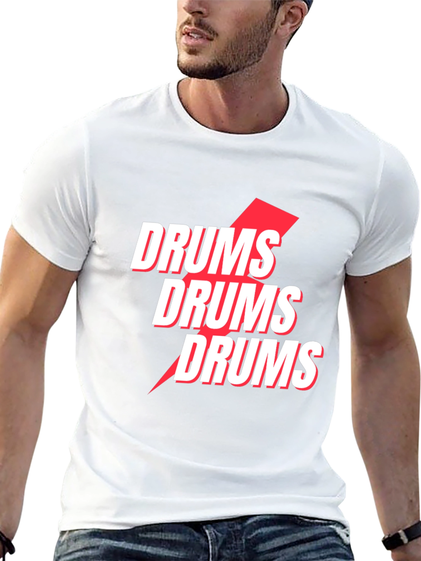 Drums Graphic Tee - Modern Music Shirt
