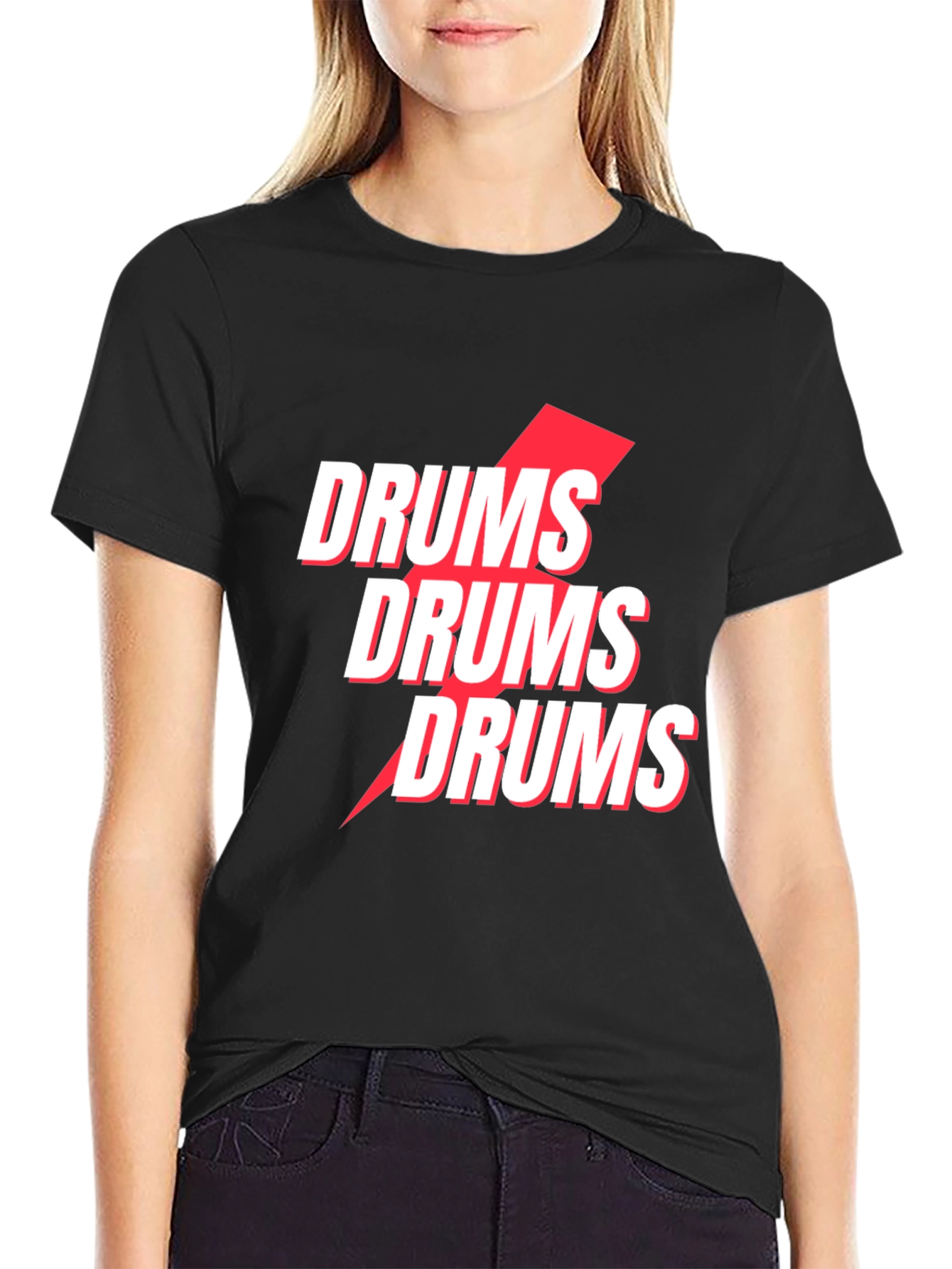 Drums Graphic Tee - Modern Music Shirt