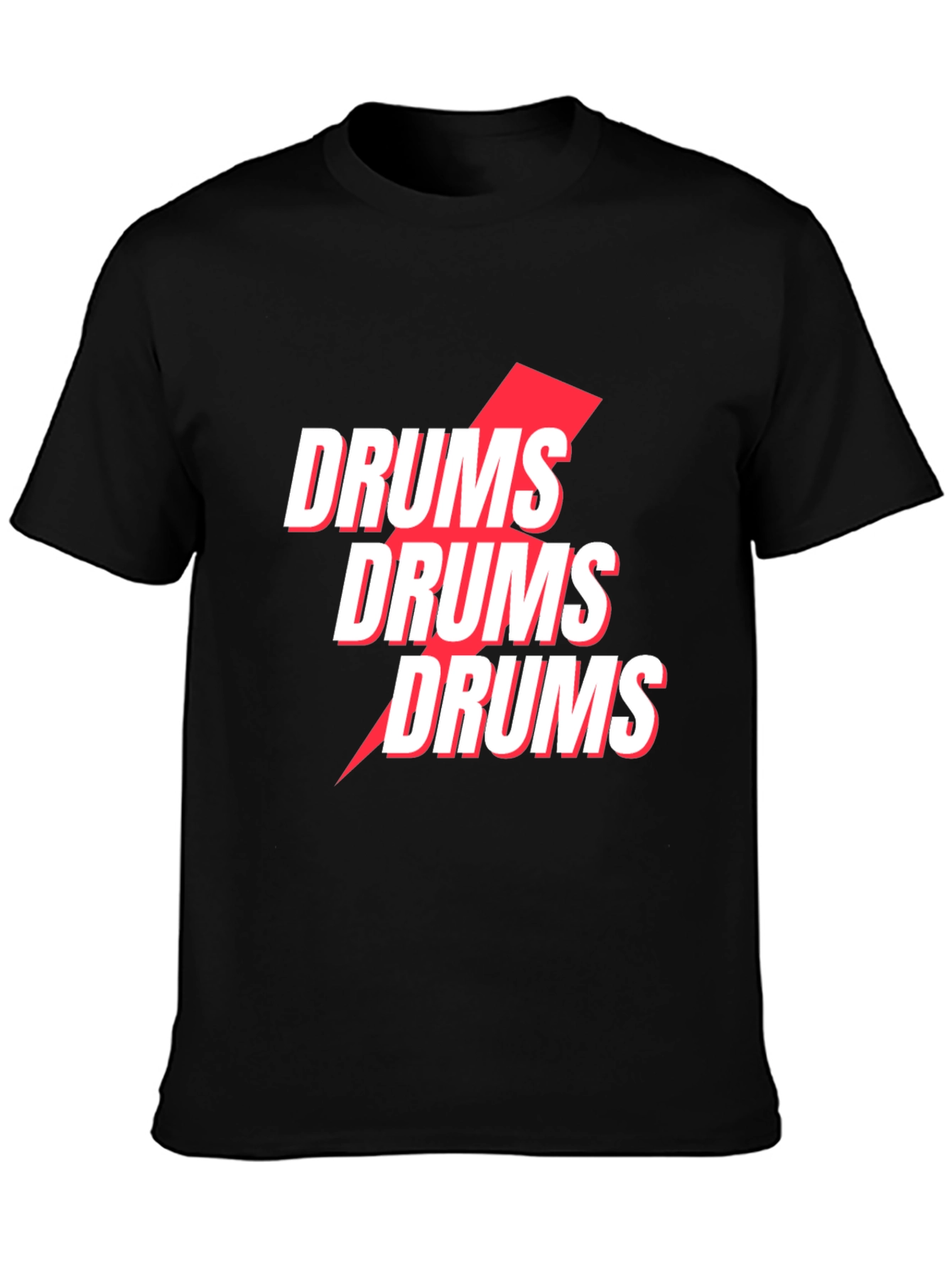 Drums Graphic Tee - Modern Music Shirt