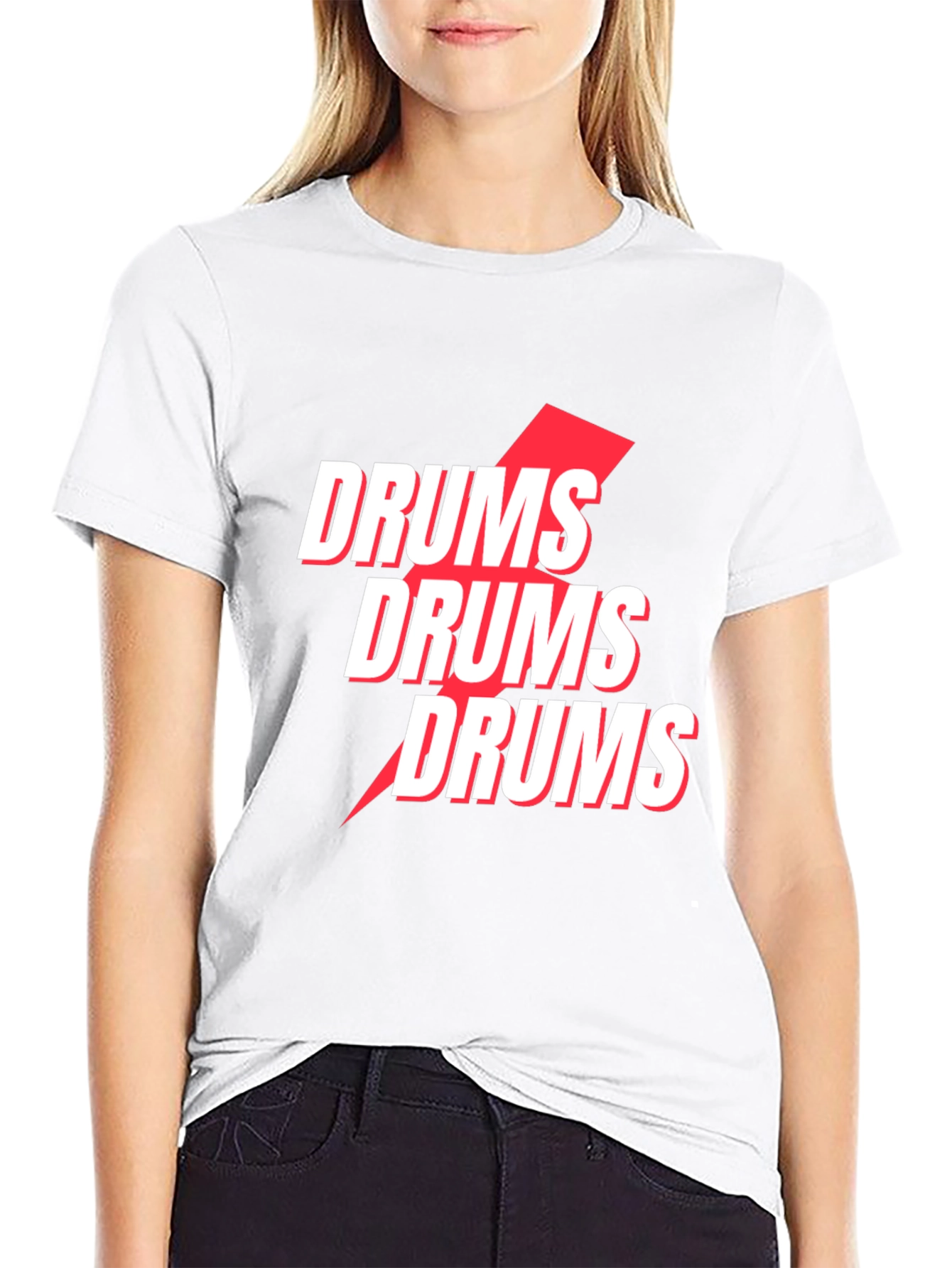 Drums Graphic Tee - Modern Music Shirt