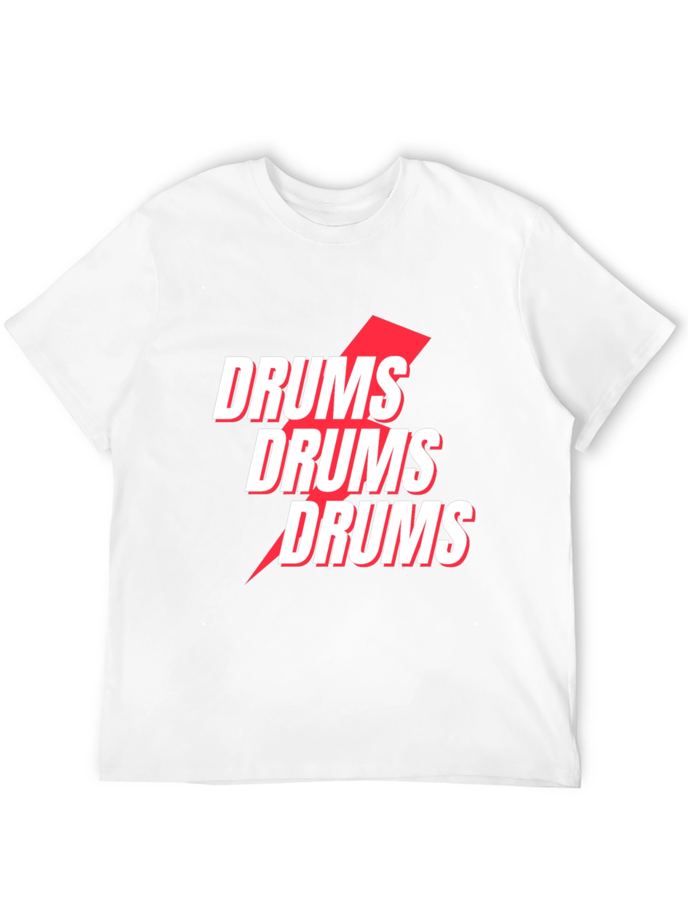 Drums Graphic Tee - Modern Music Shirt