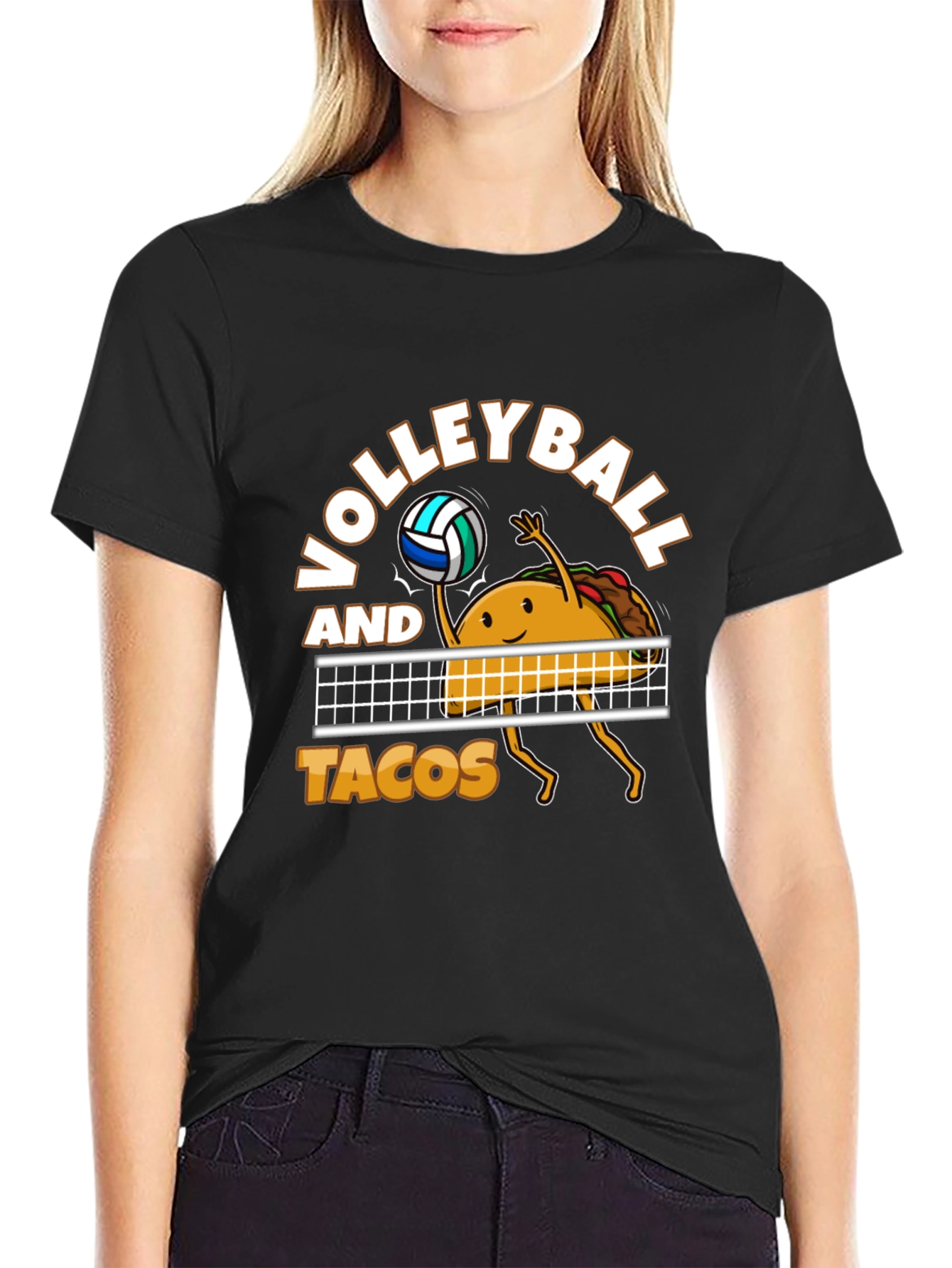 Volleyball and Tacos Graphic T-Shirt