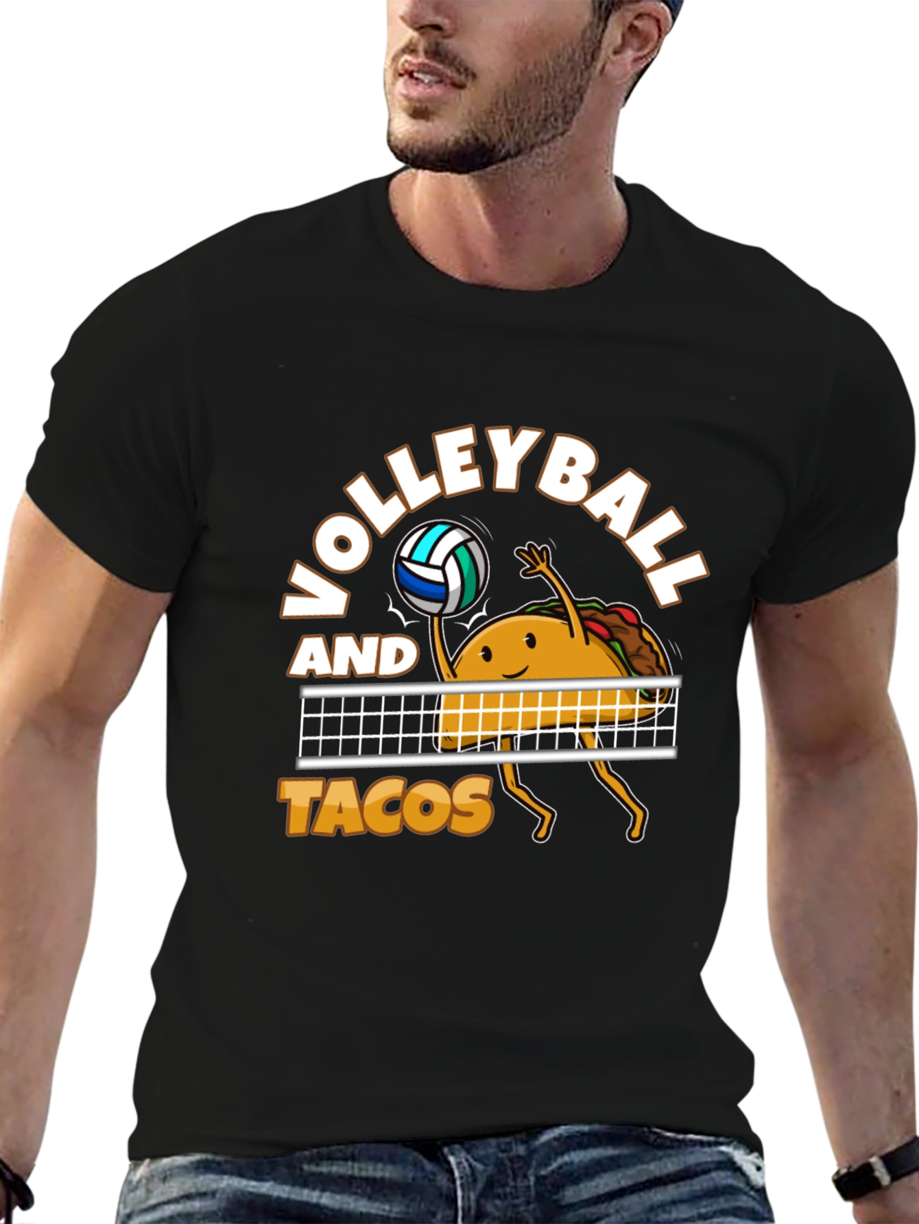Volleyball and Tacos Graphic T-Shirt