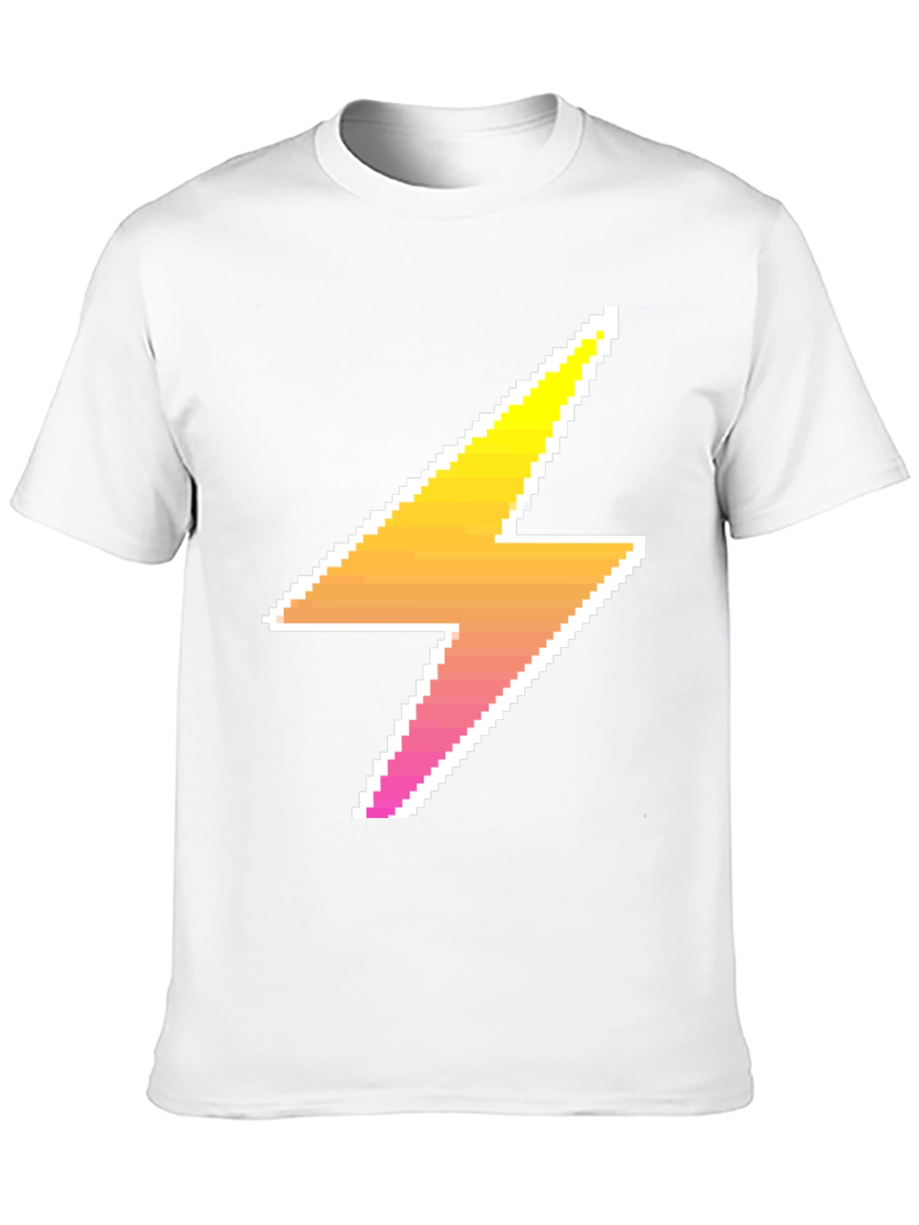 Pixel Lightning Bolt Black Tee