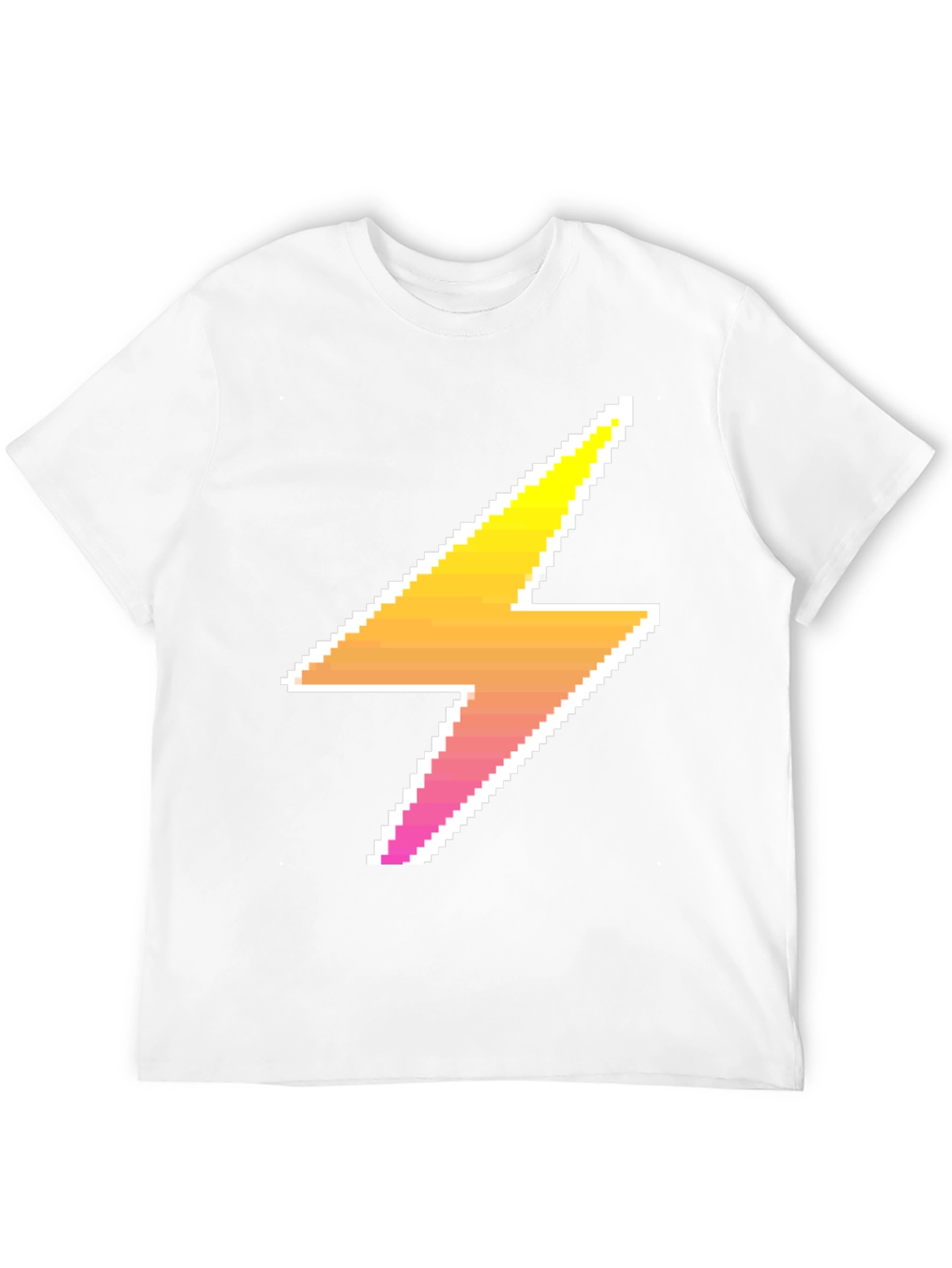 Pixel Lightning Bolt Black Tee