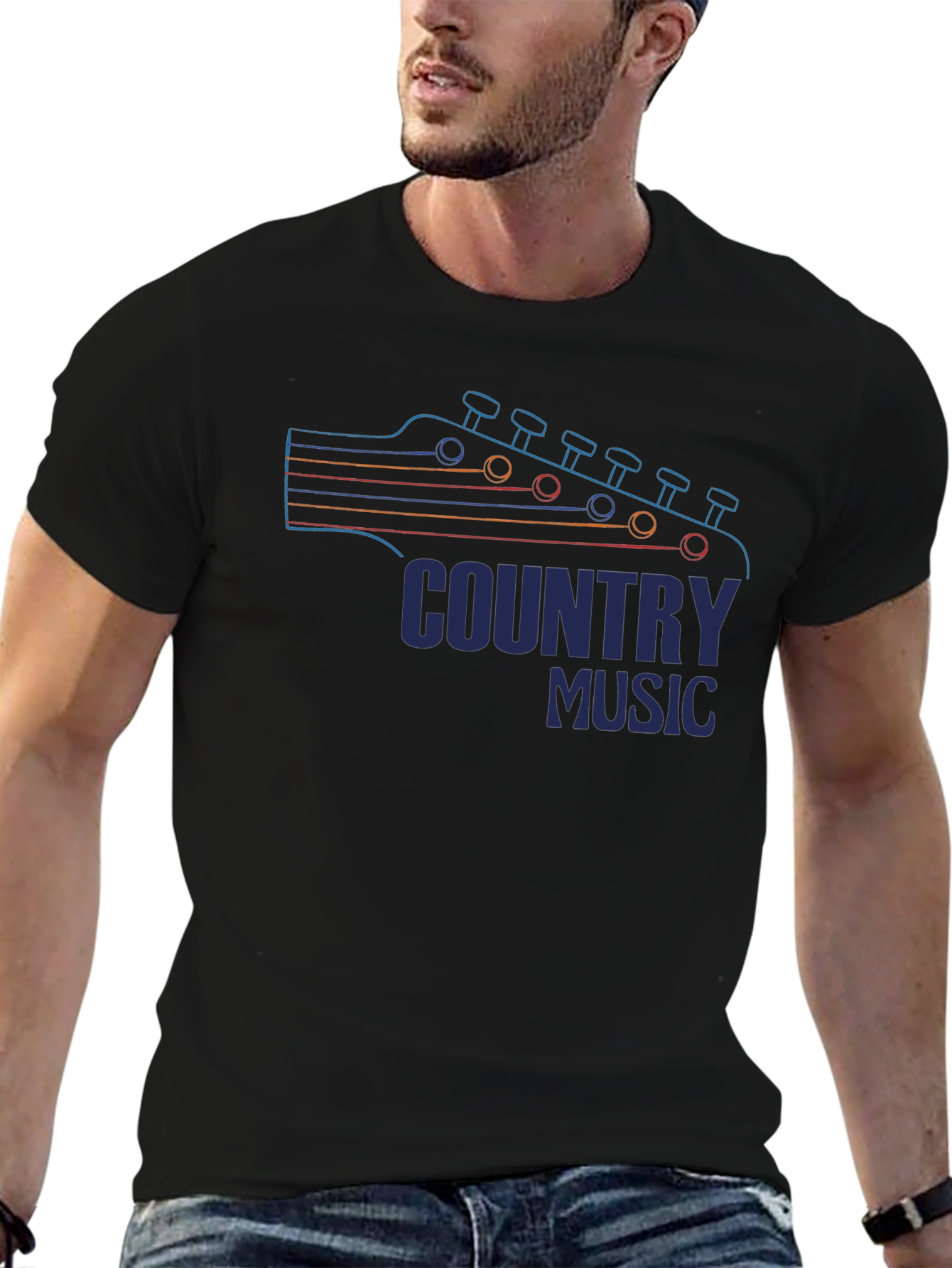 Country Music Guitar Head T-Shirt