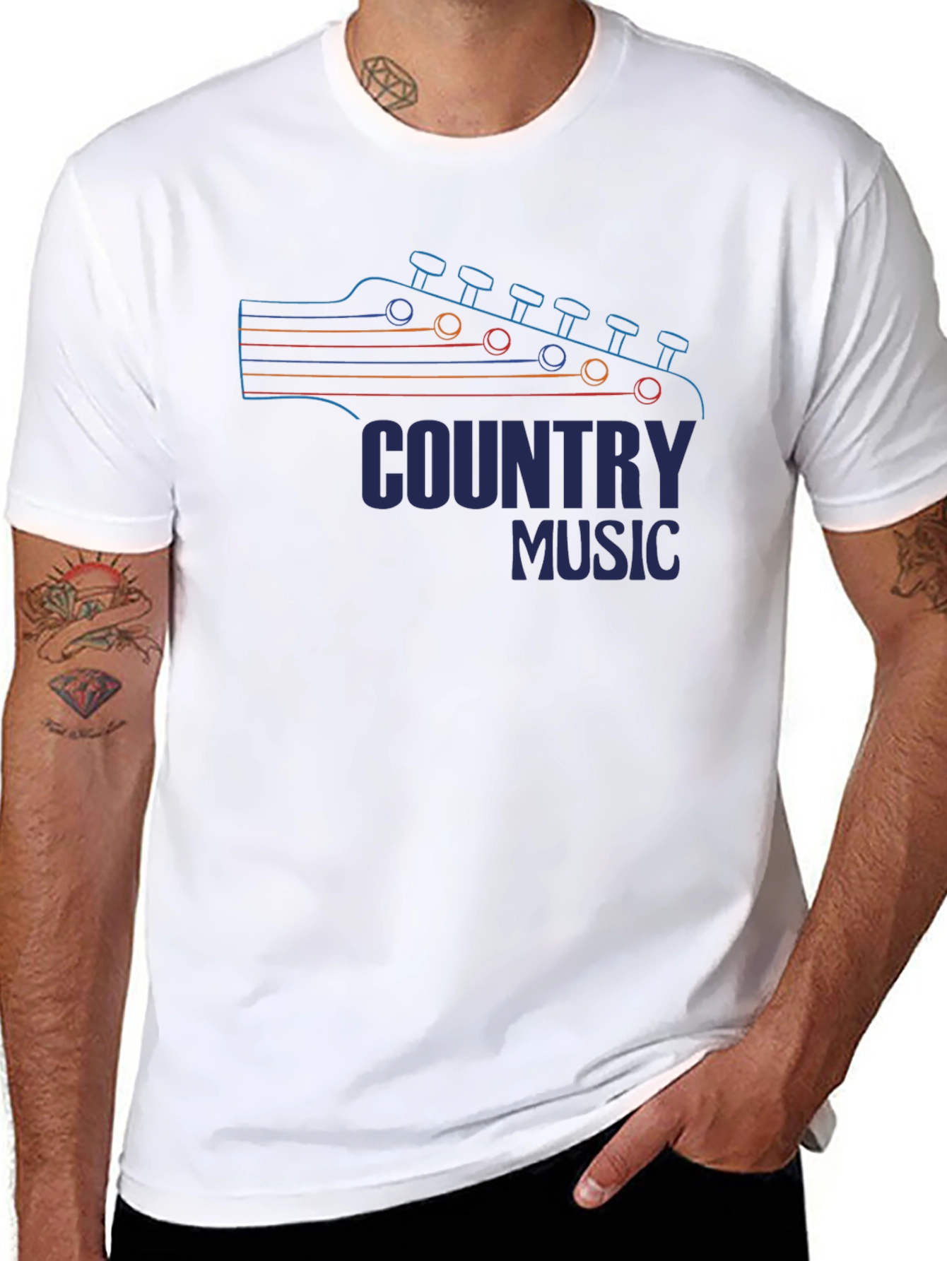 Country Music Guitar Head T-Shirt