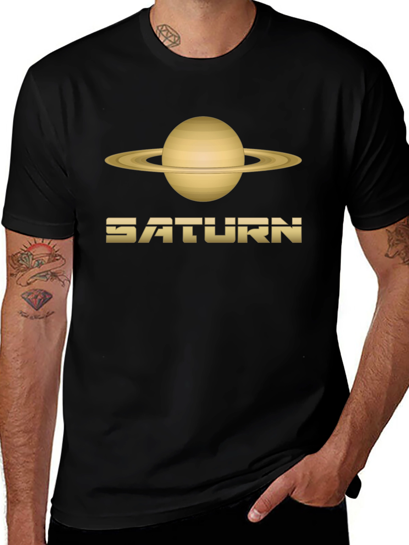 Saturn Graphic T-Shirt - Classic Planet Design