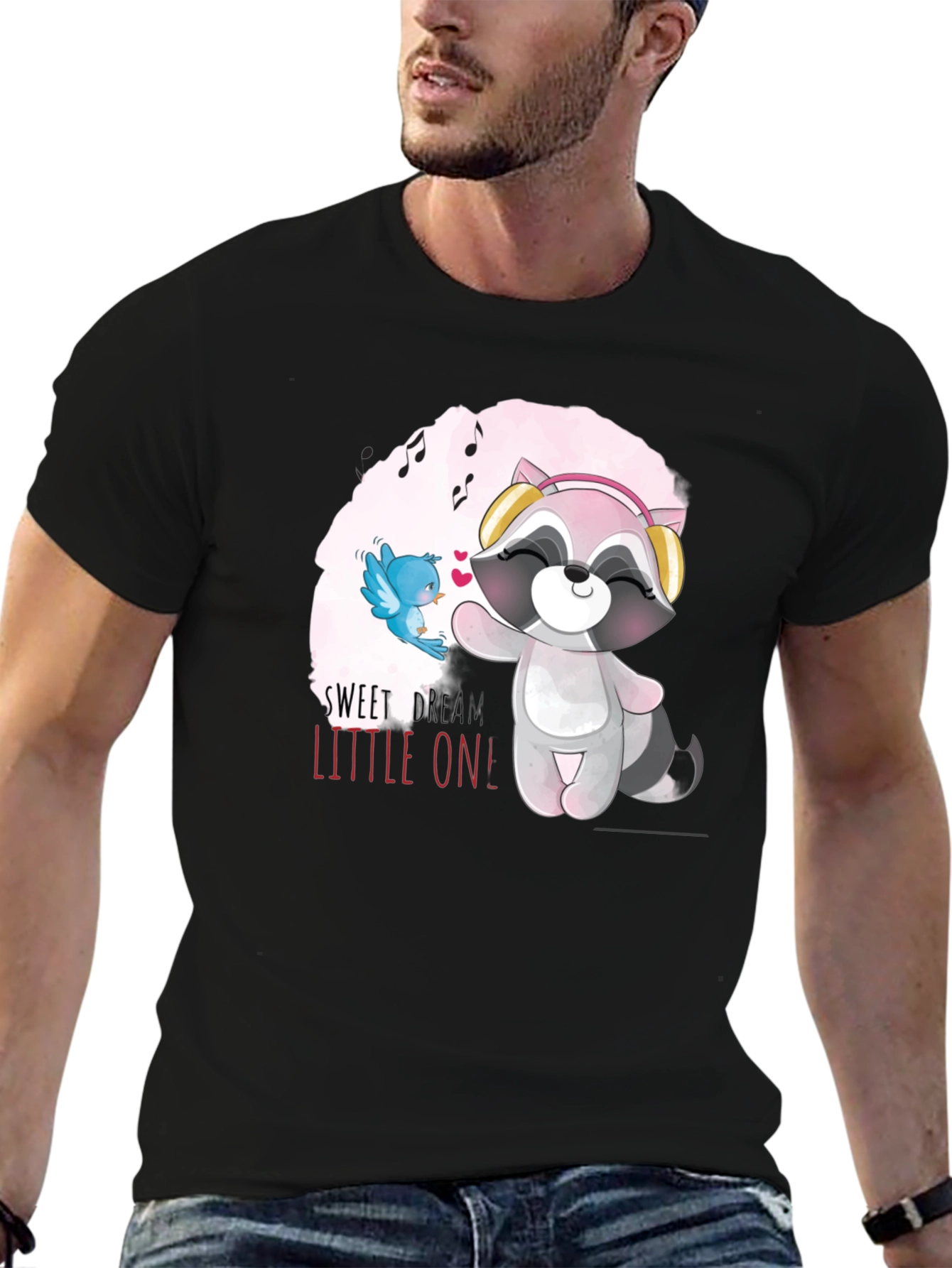 Sweet Dreams T-Shirt: Raccoon & Birdie Tee