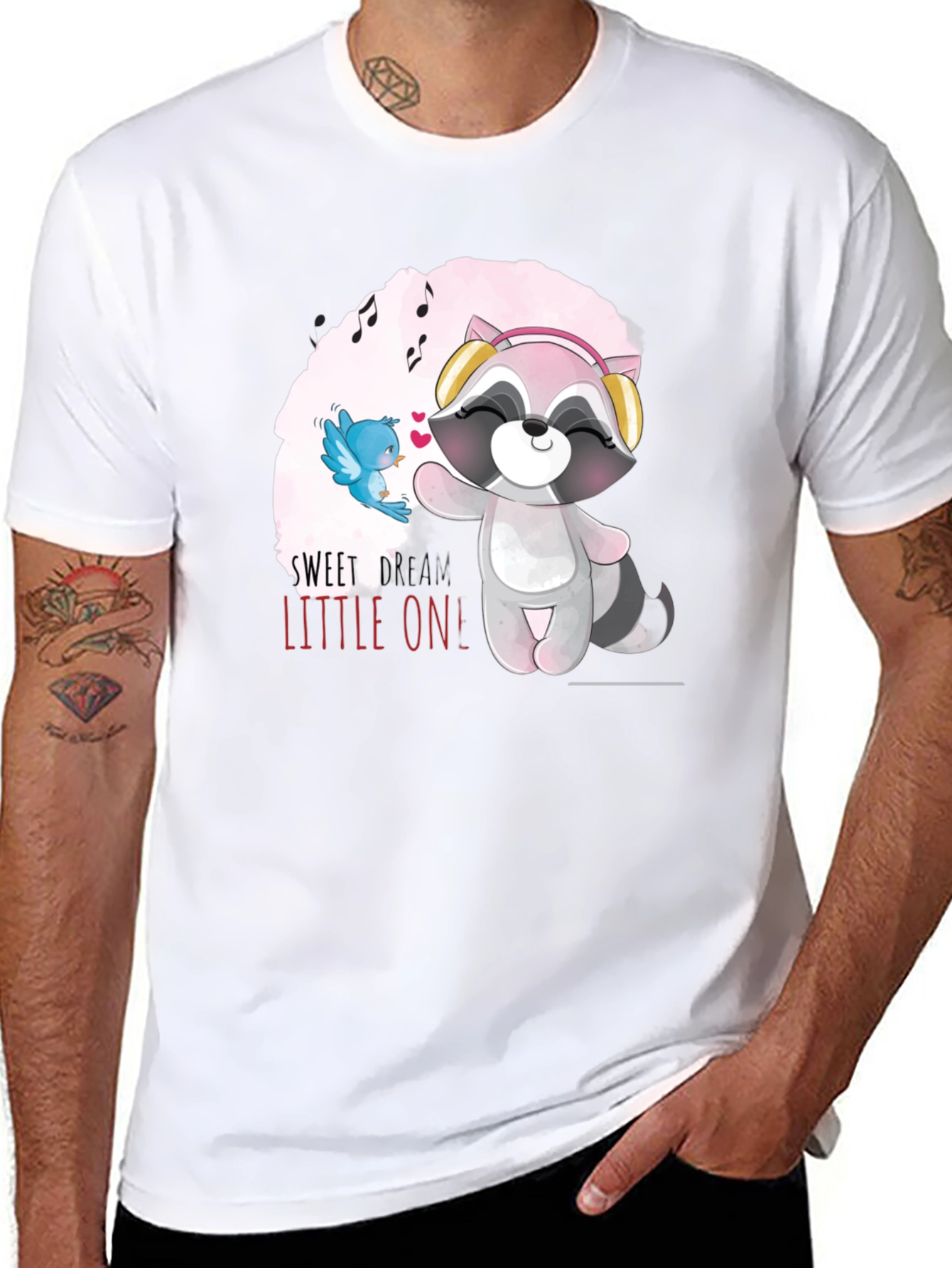 Sweet Dreams T-Shirt: Raccoon & Birdie Tee
