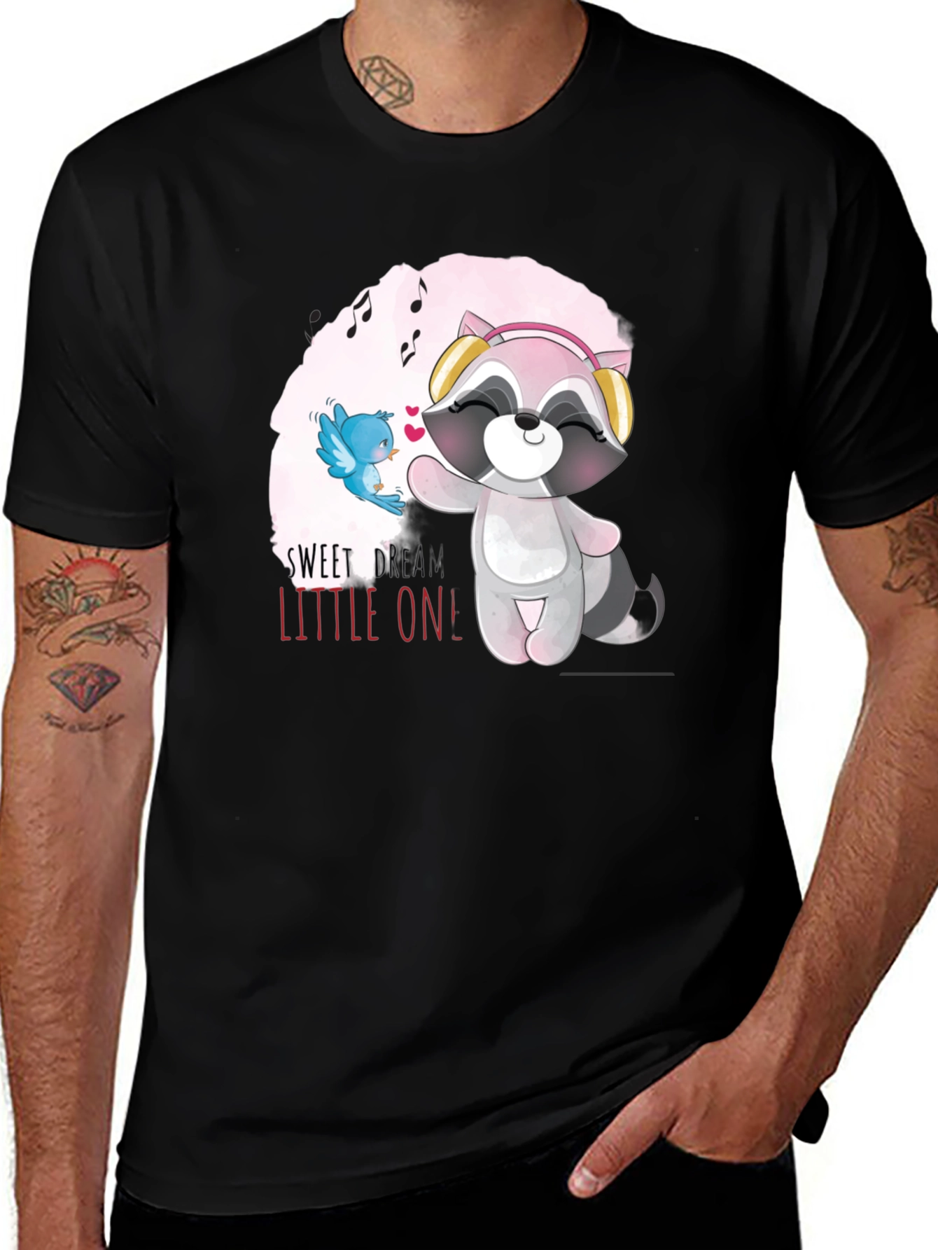 Sweet Dreams T-Shirt: Raccoon & Birdie Tee