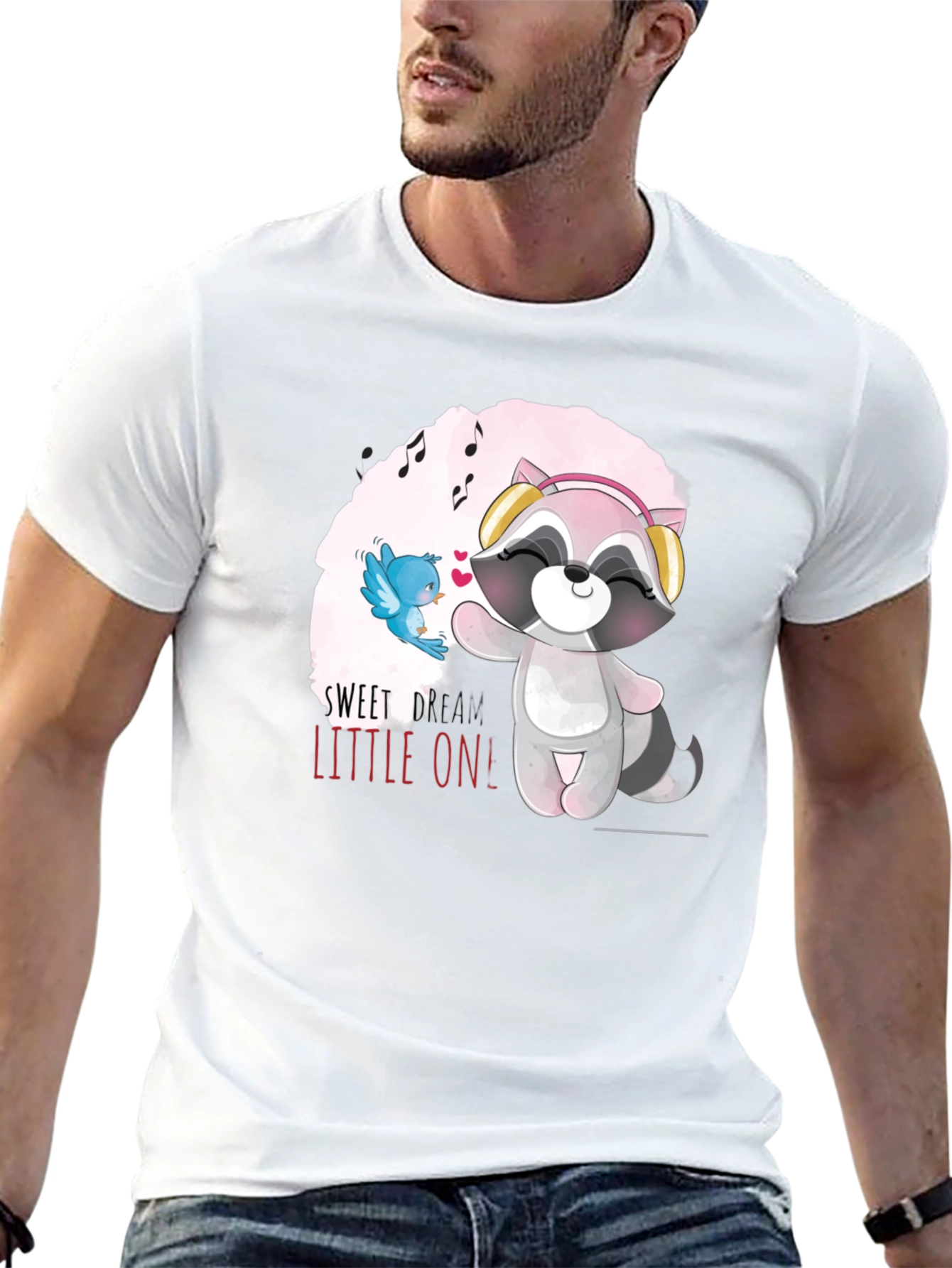Sweet Dreams T-Shirt: Raccoon & Birdie Tee
