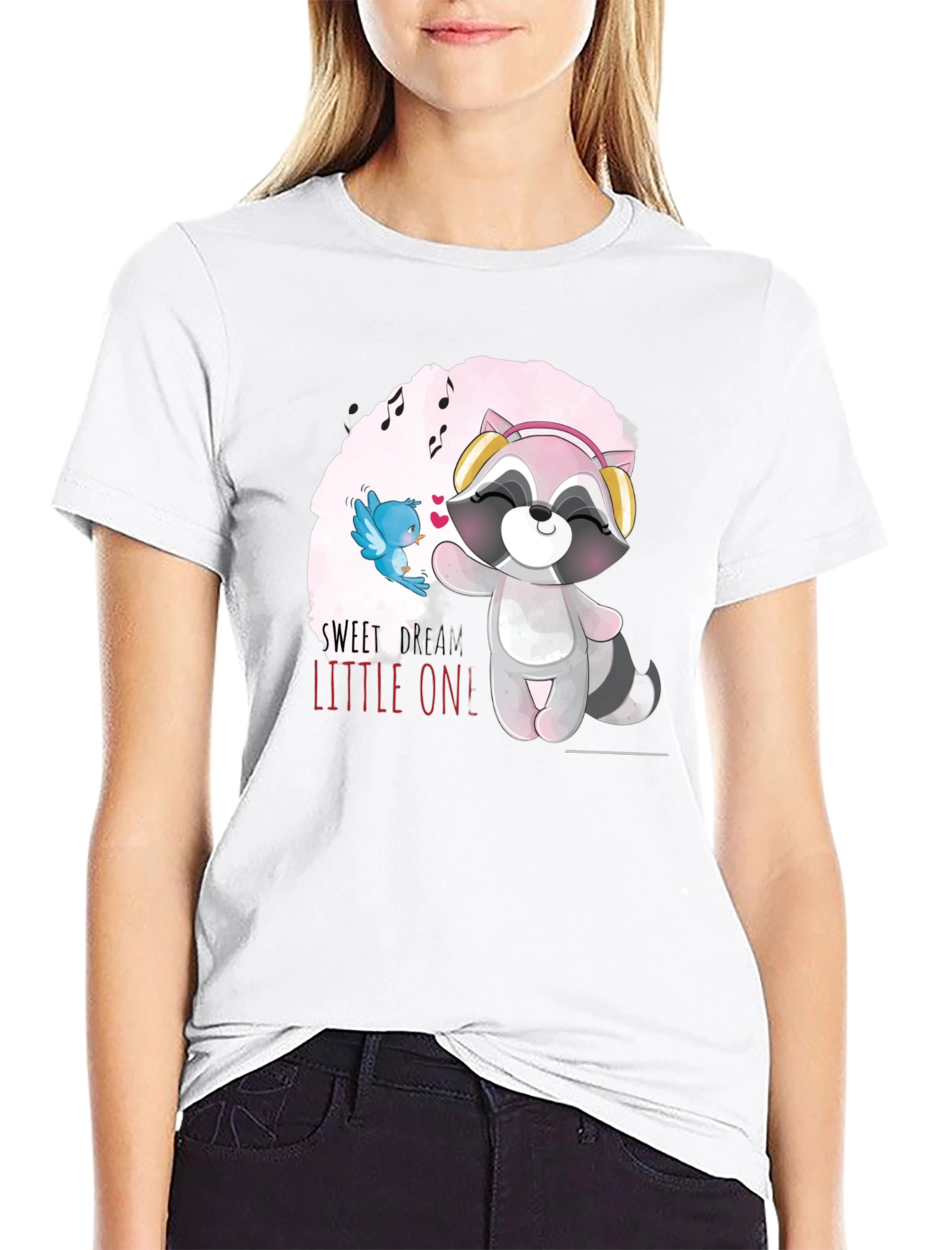 Sweet Dreams T-Shirt: Raccoon & Birdie Tee