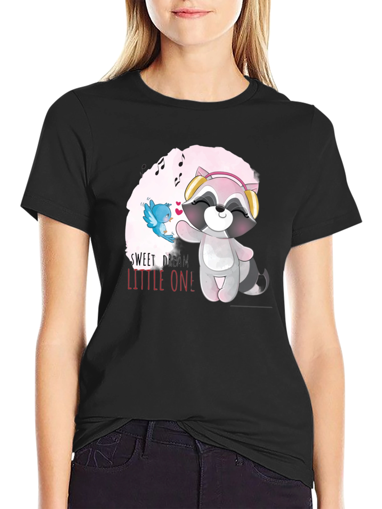 Sweet Dreams T-Shirt: Raccoon & Birdie Tee