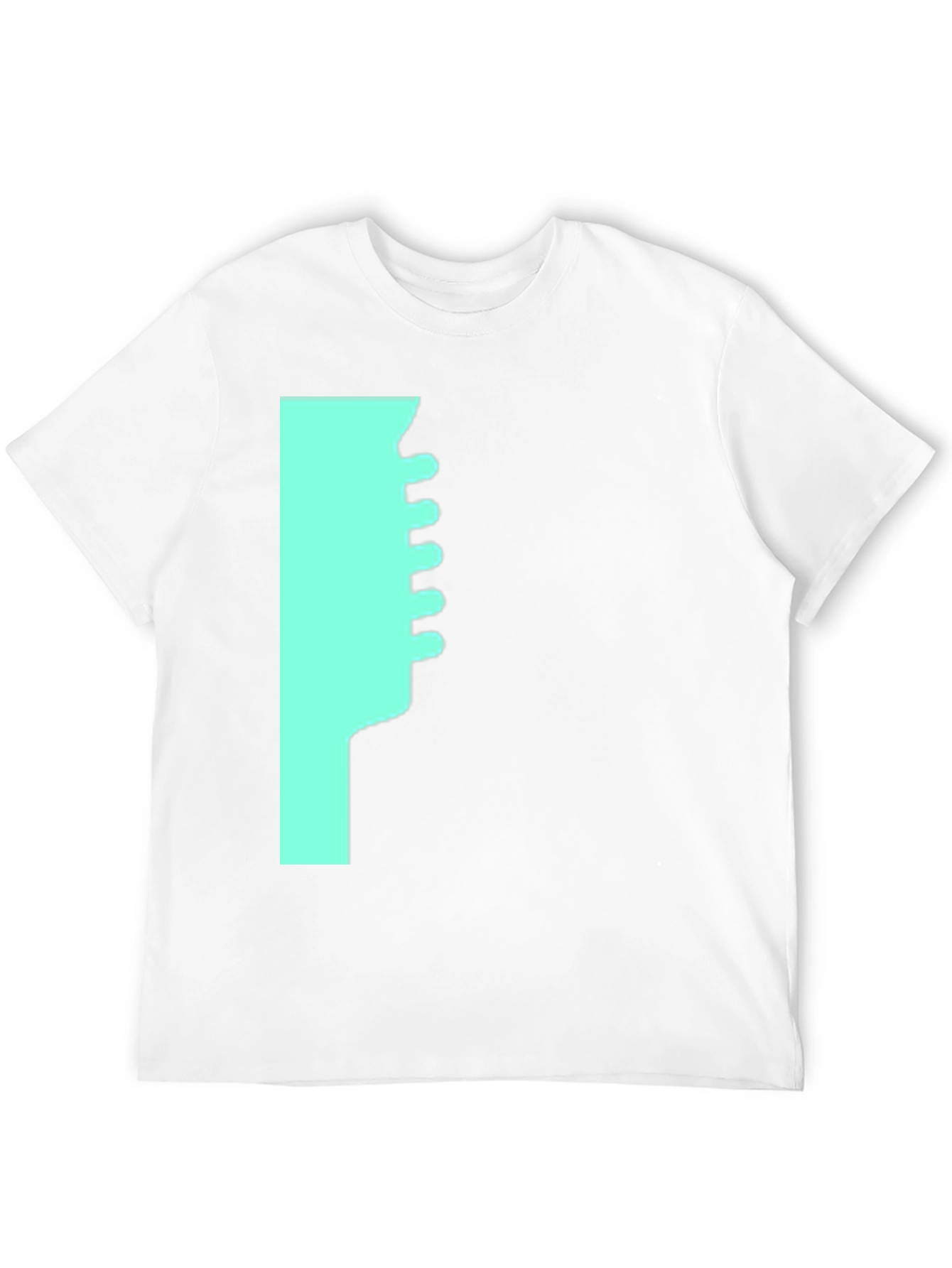 Modern Graphic T-Shirt - Teal Abstract Design