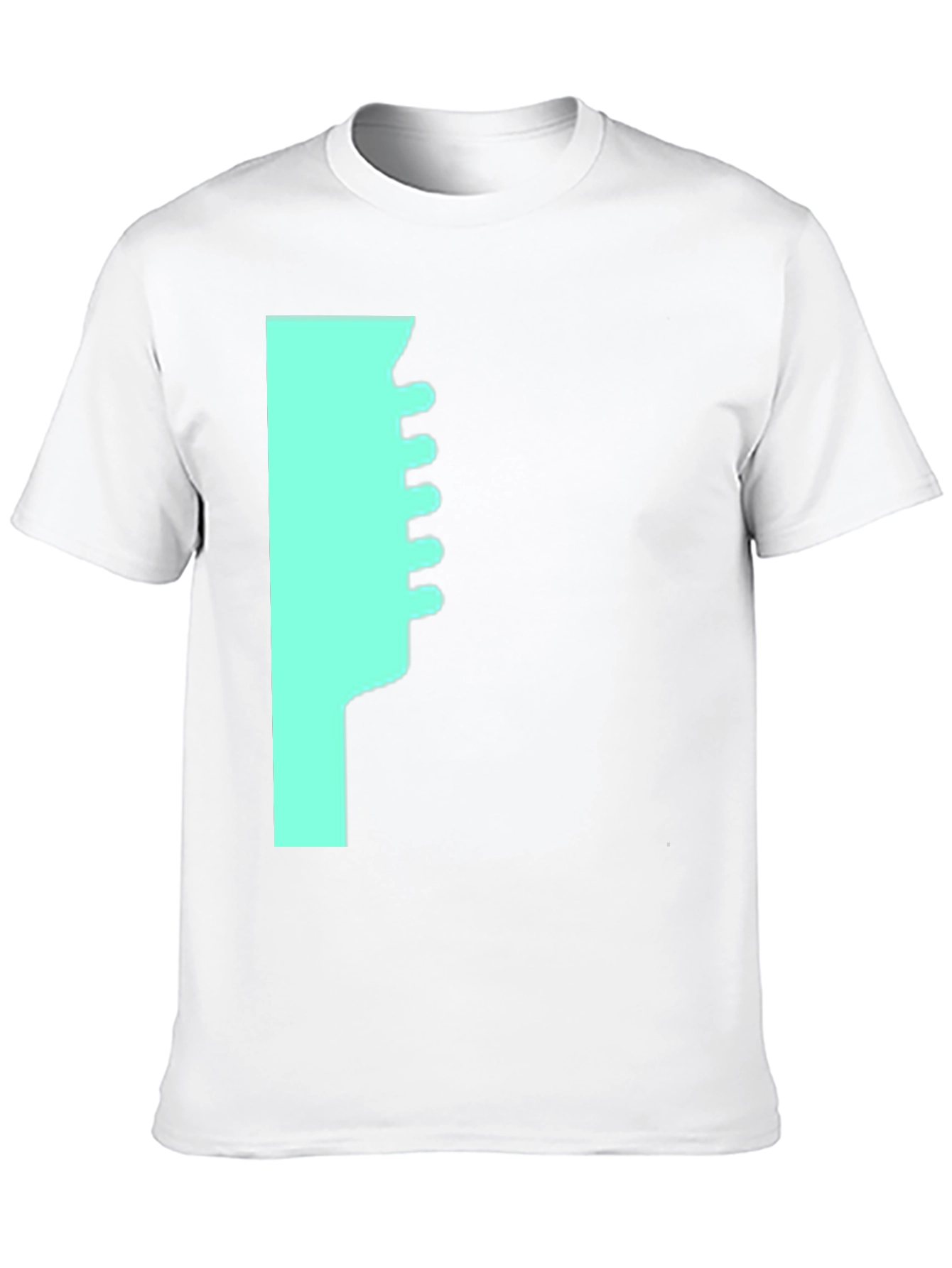 Modern Graphic T-Shirt - Teal Abstract Design