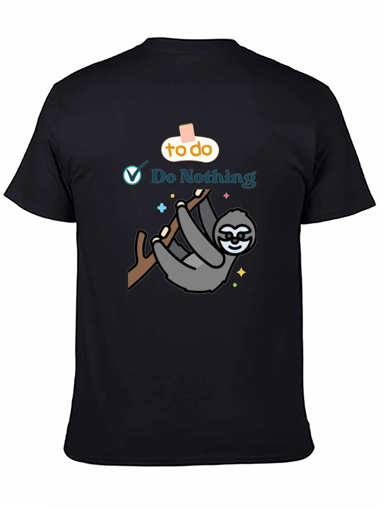 Lazy Sloth Do Nothing Graphic T-Shirt