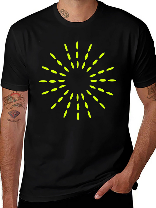 Modern Graphic Tee - Burst Design Black