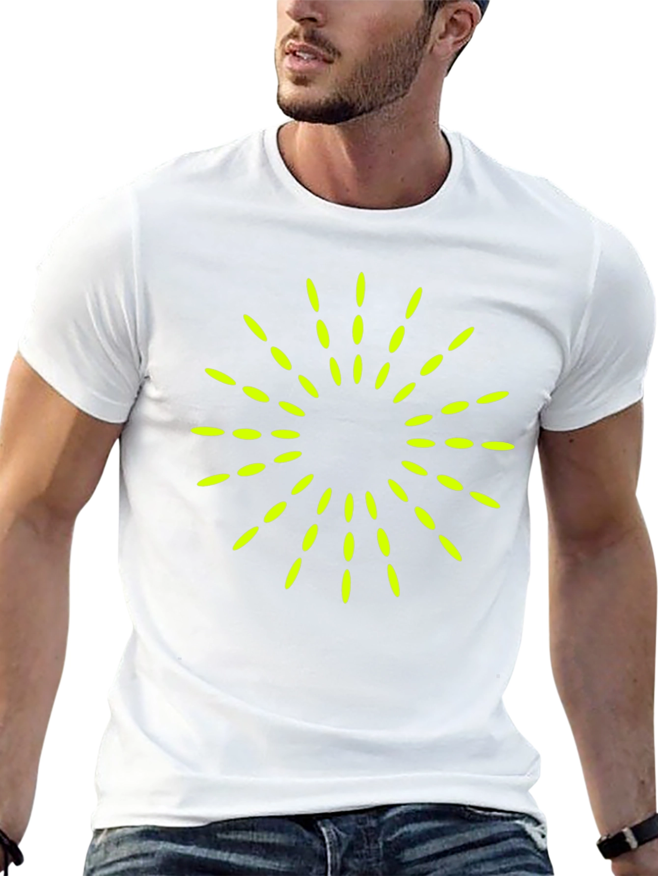 Modern Graphic Tee - Burst Design Black