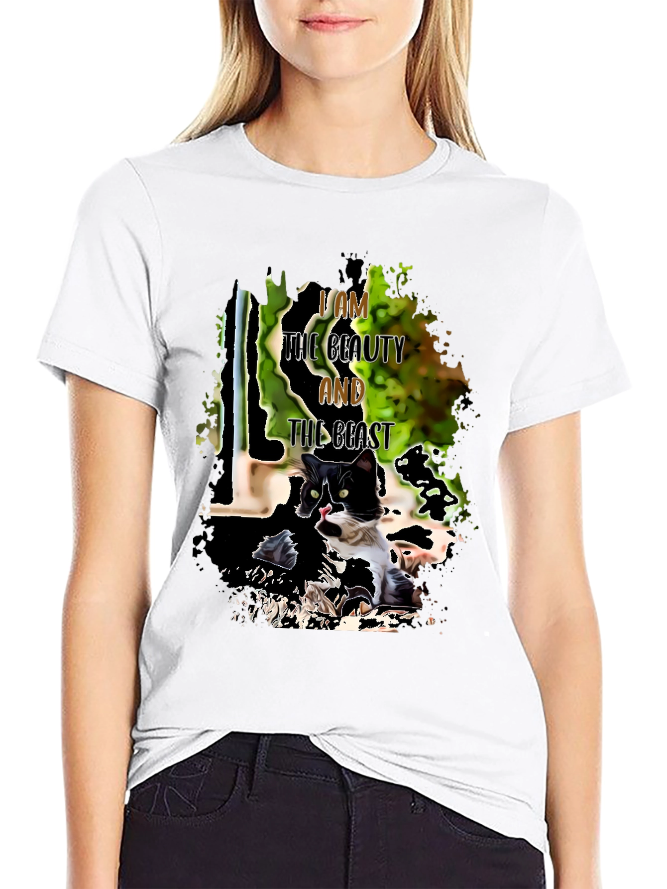 Beauty and Beast Cat T-Shirt