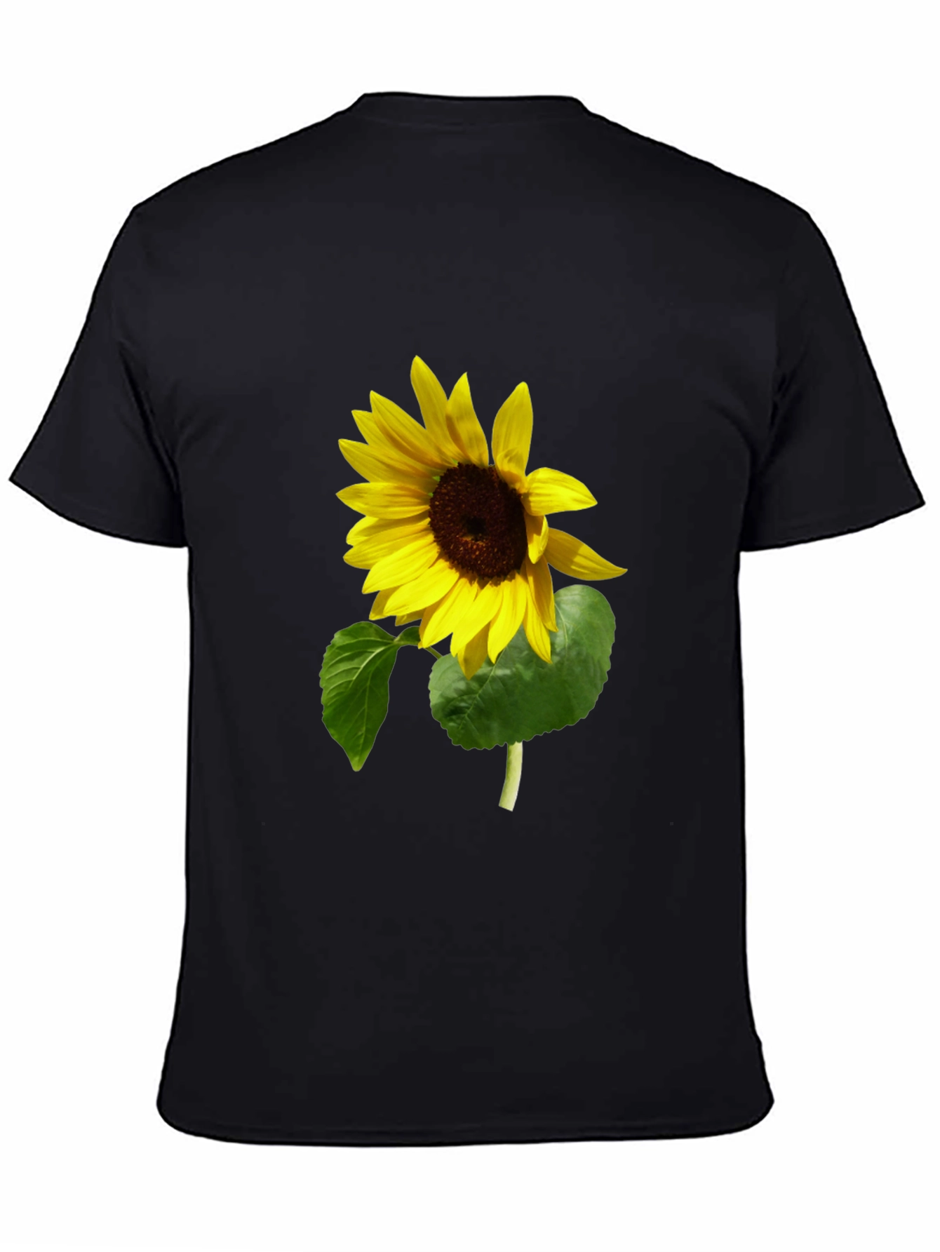 Sunflower Graphic Print T-Shirt - Black