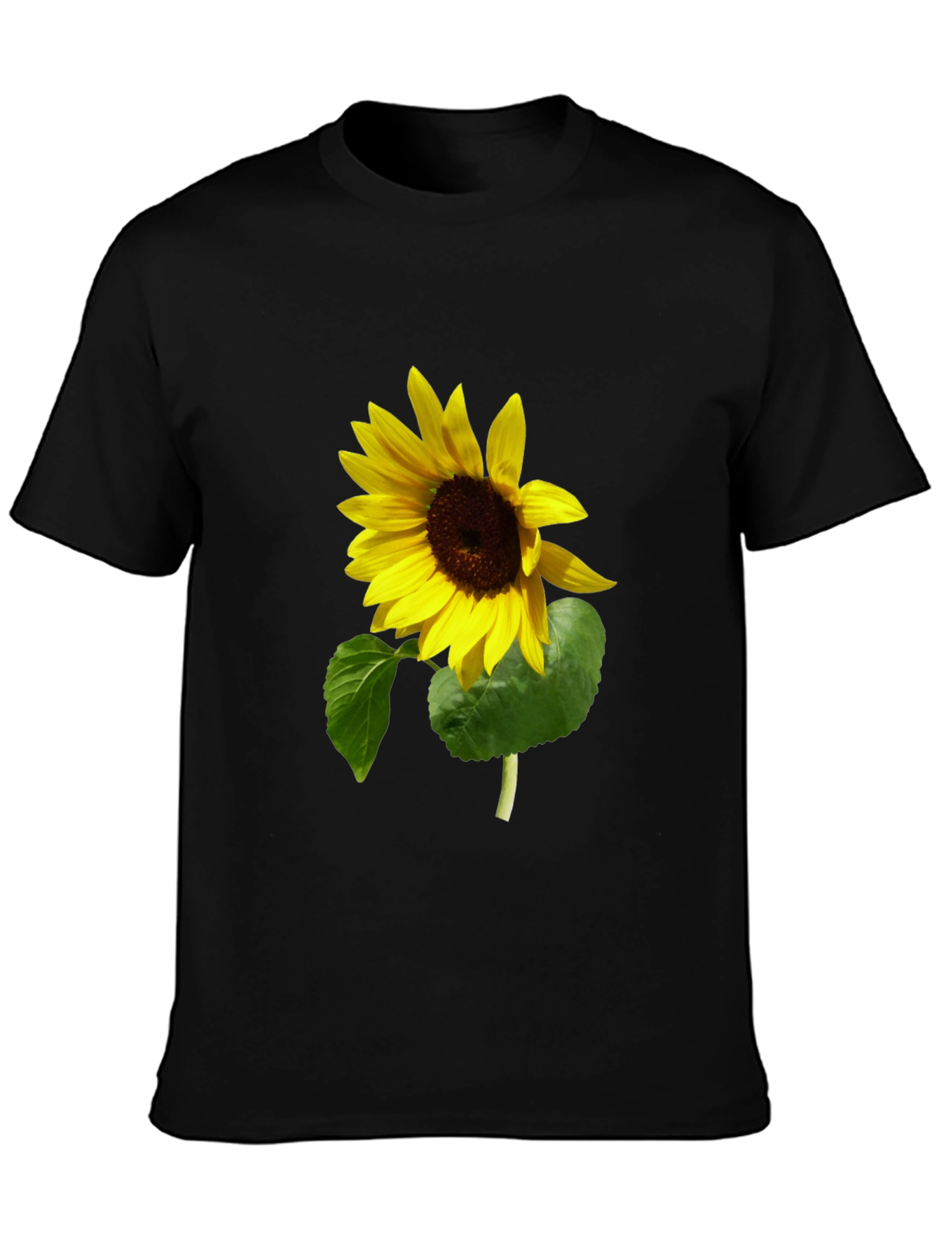 Sunflower Graphic Print T-Shirt - Black