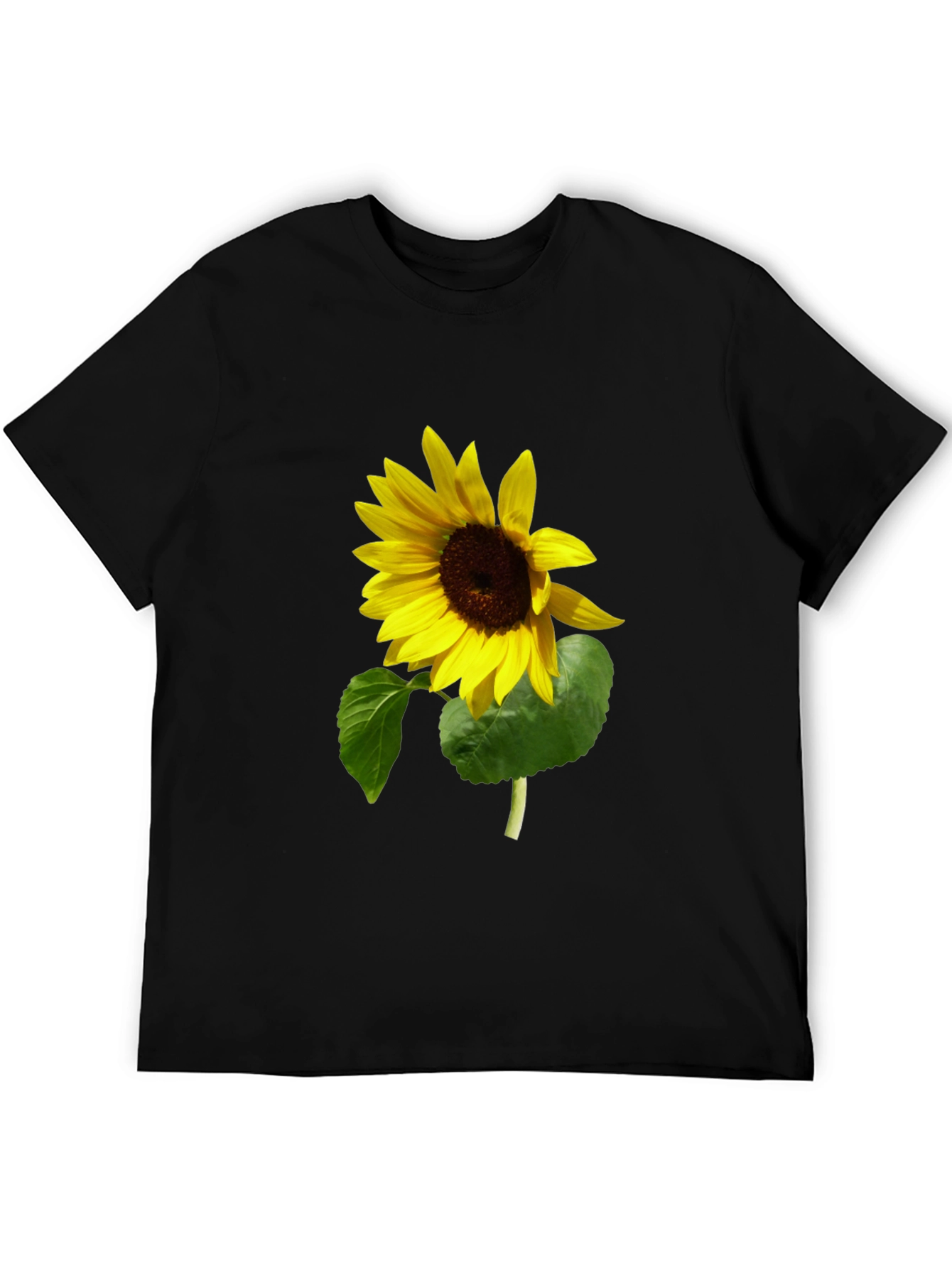 Sunflower Graphic Print T-Shirt - Black