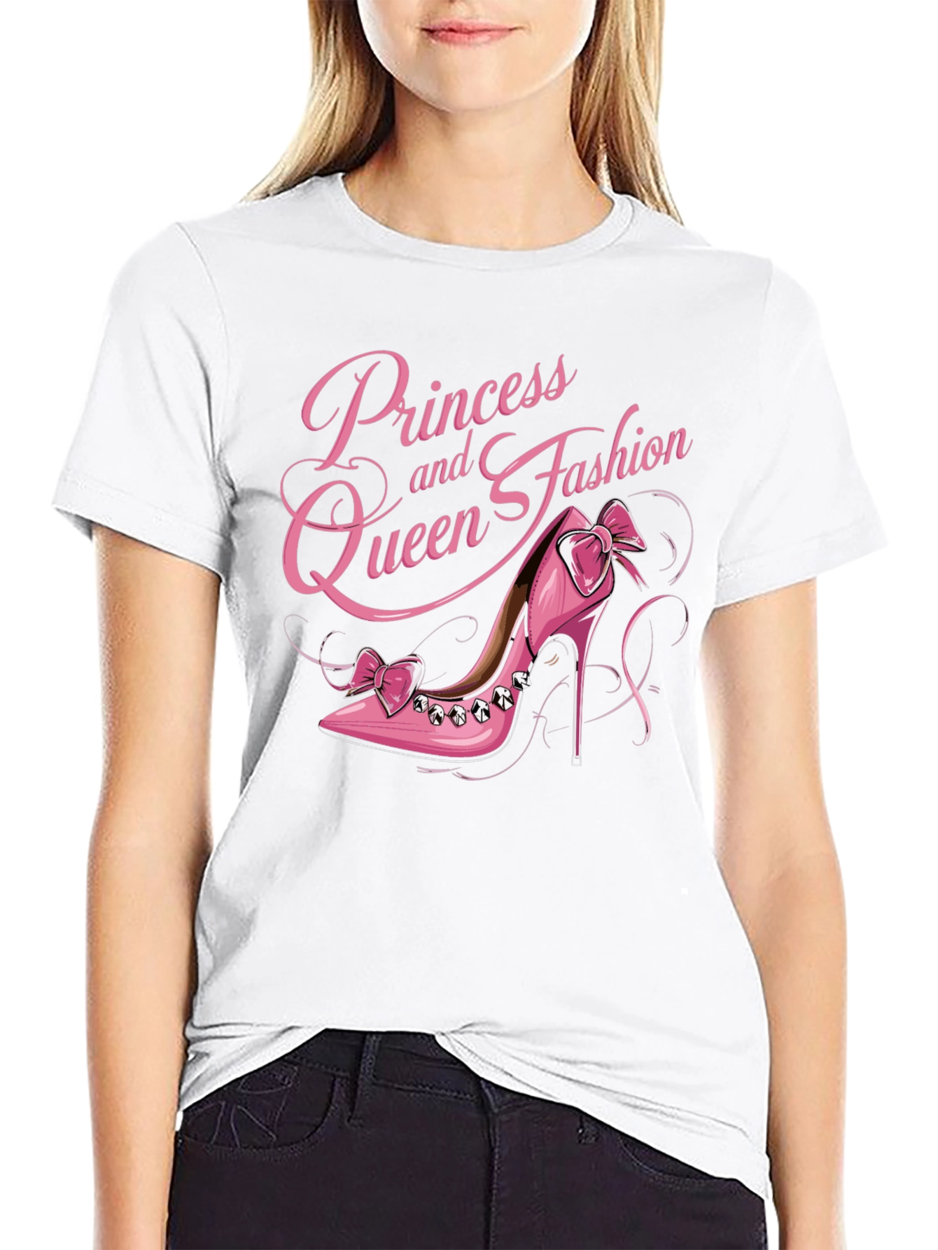 Princess Queen Fashion Pink Shoe T-Shirt