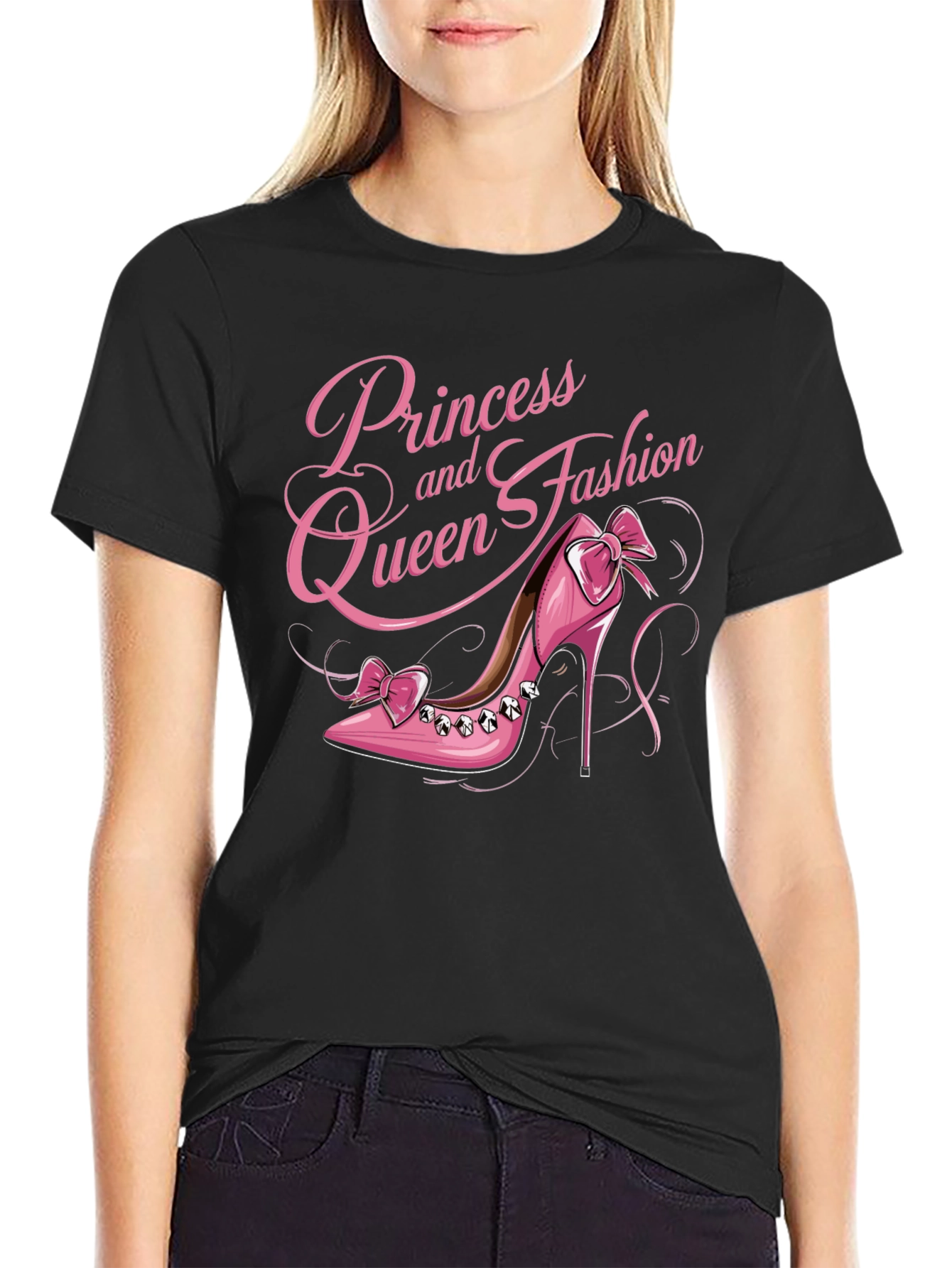 Princess Queen Fashion Pink Shoe T-Shirt