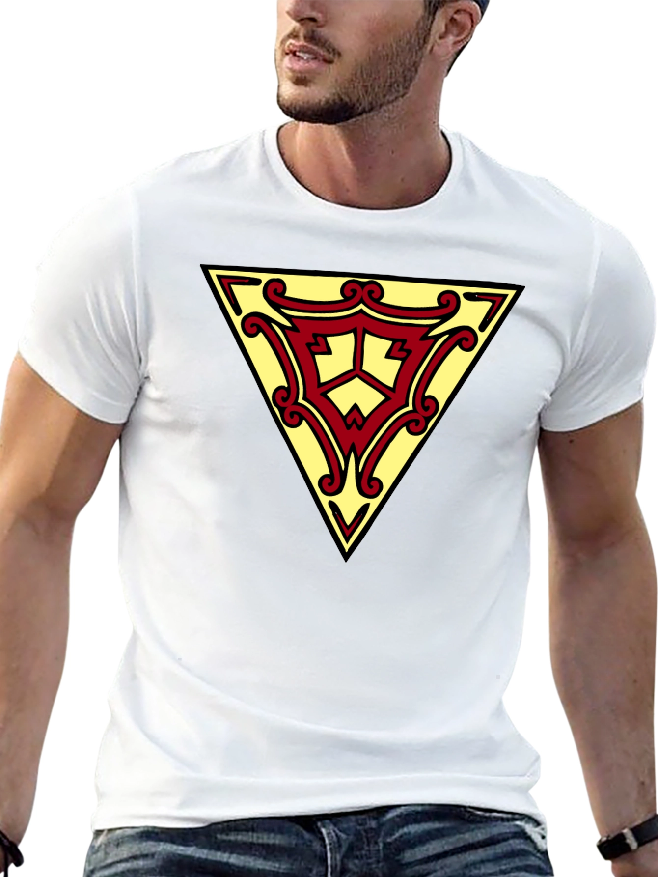 Triangle Emblem Graphic Black T-Shirt
