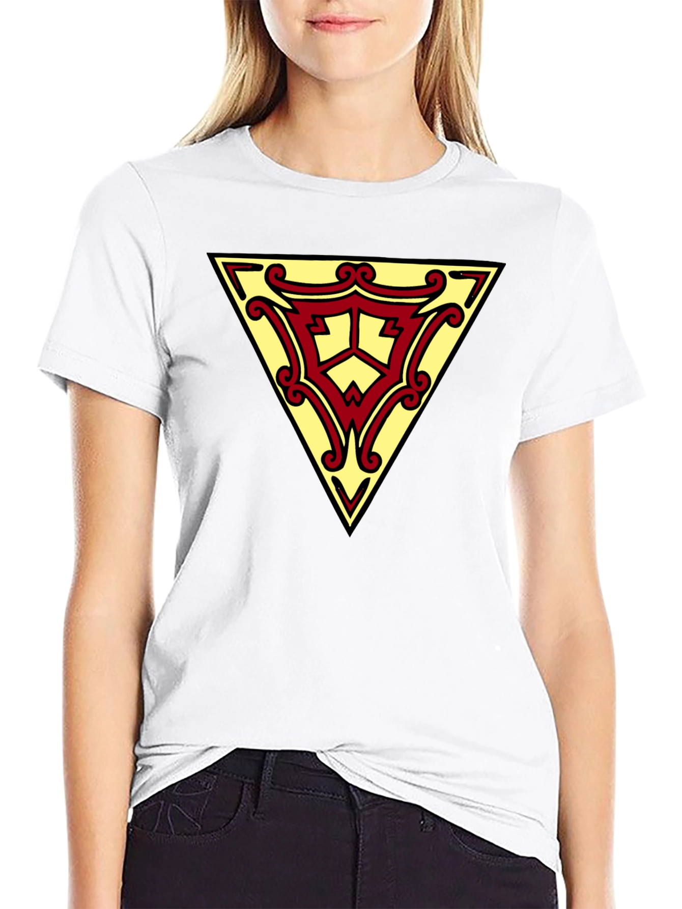Triangle Emblem Graphic Black T-Shirt
