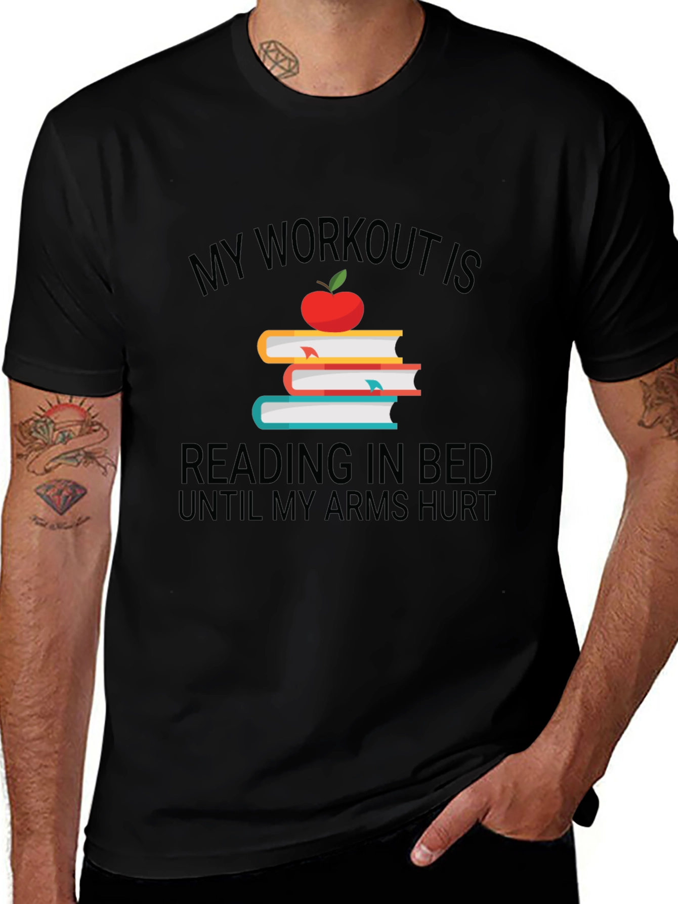 Funny Reading Workout T-Shirt for Book Lovers