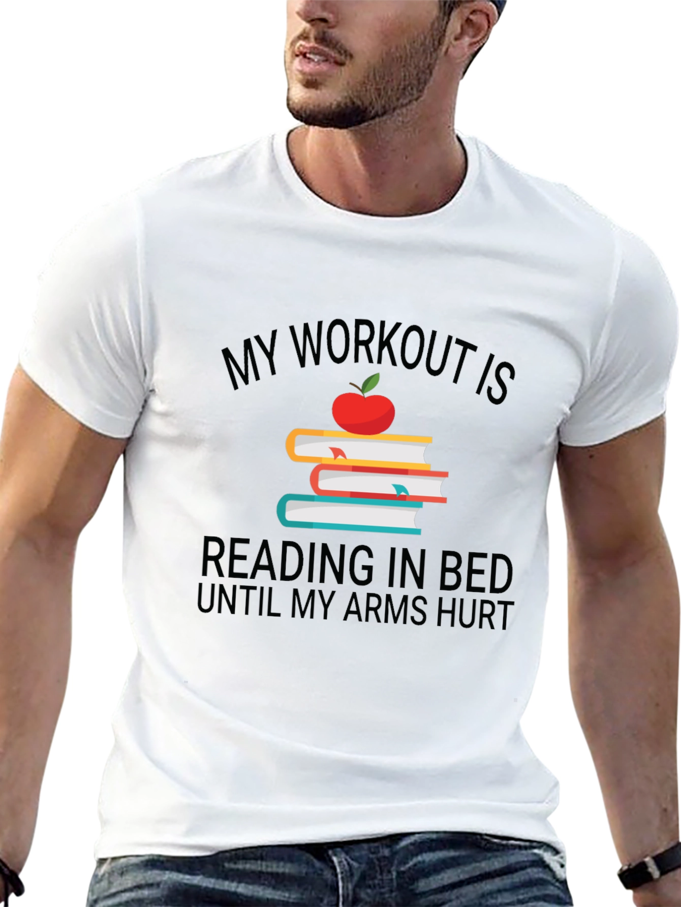 Funny Reading Workout T-Shirt for Book Lovers