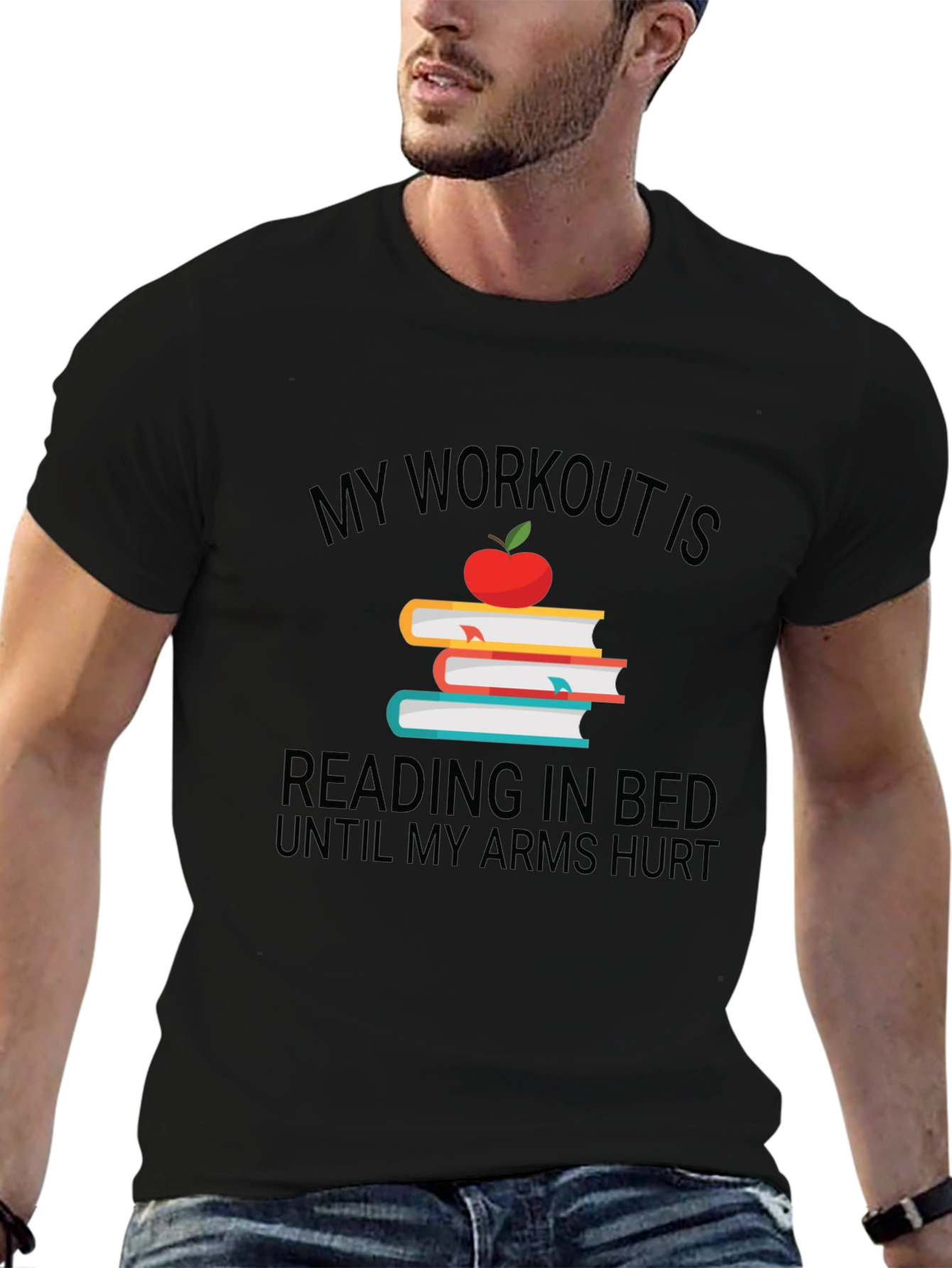 Funny Reading Workout T-Shirt for Book Lovers