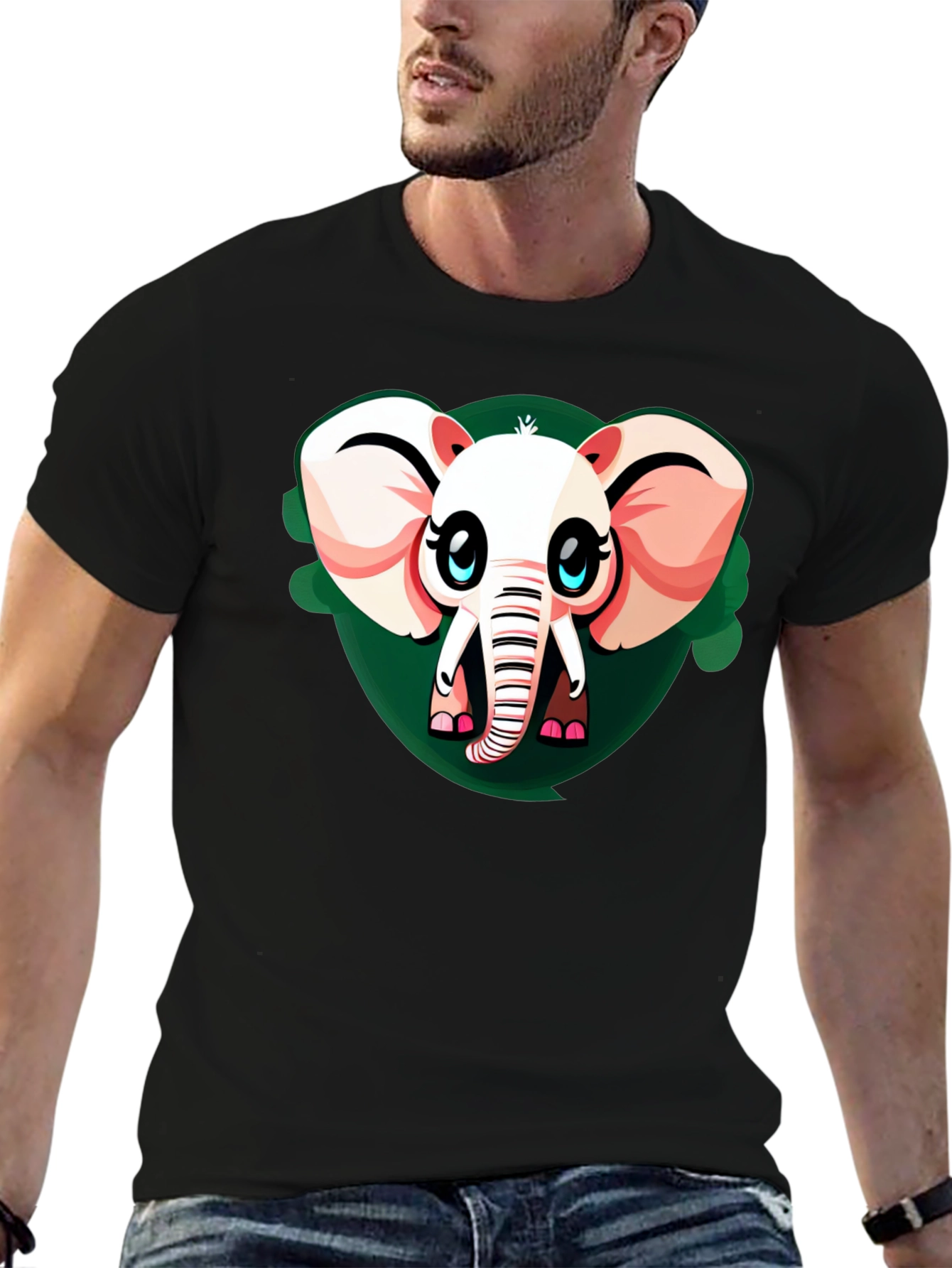 Cute Cartoon Elephant Graphic Tee