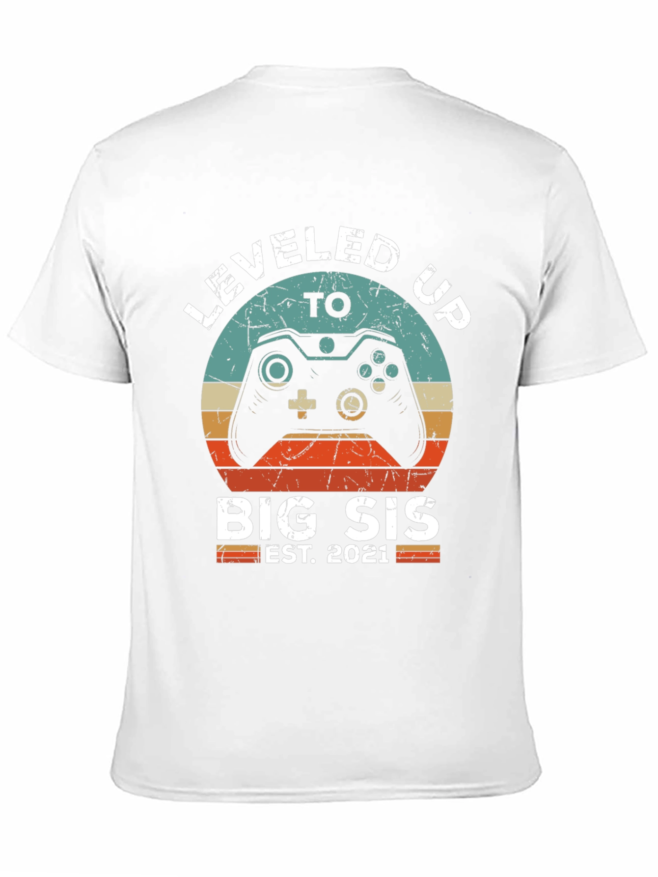 Leveled Up to Big Sis Est. 2021 T-Shirt