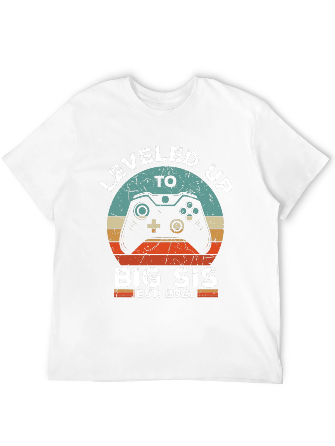 Leveled Up to Big Sis Est. 2021 T-Shirt