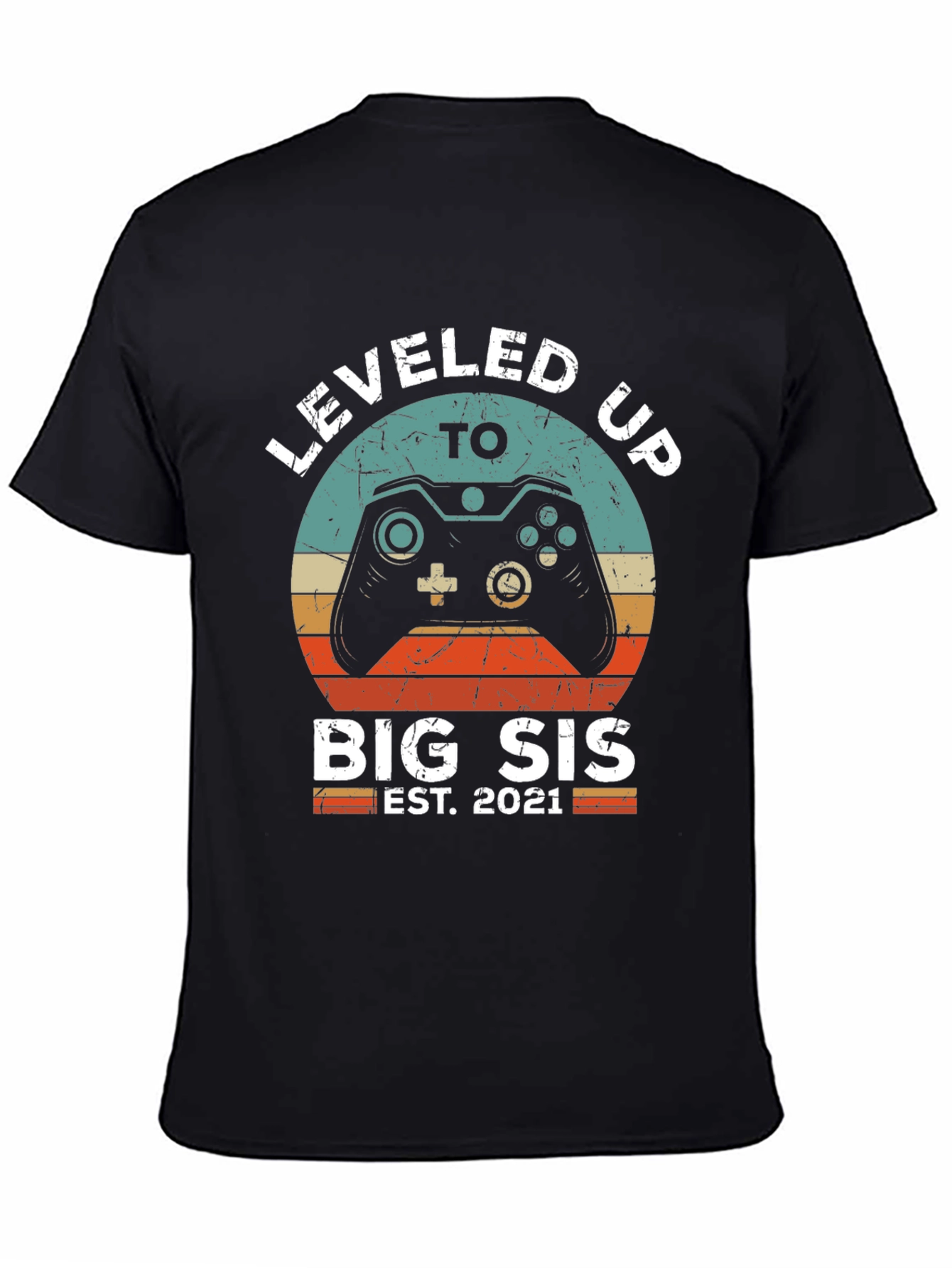 Leveled Up to Big Sis Est. 2021 T-Shirt