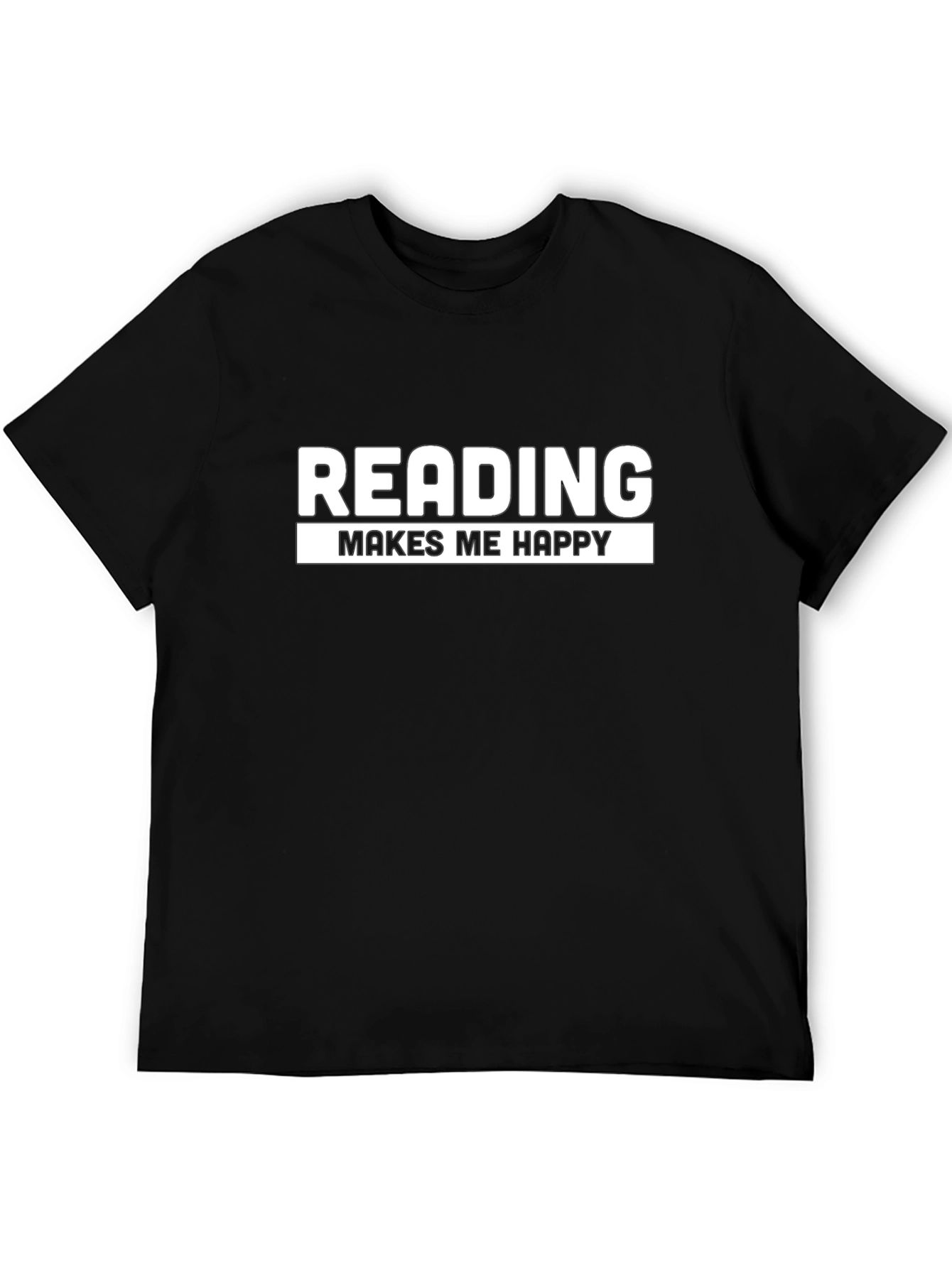 Reading Makes Me Happy Black T-Shirt