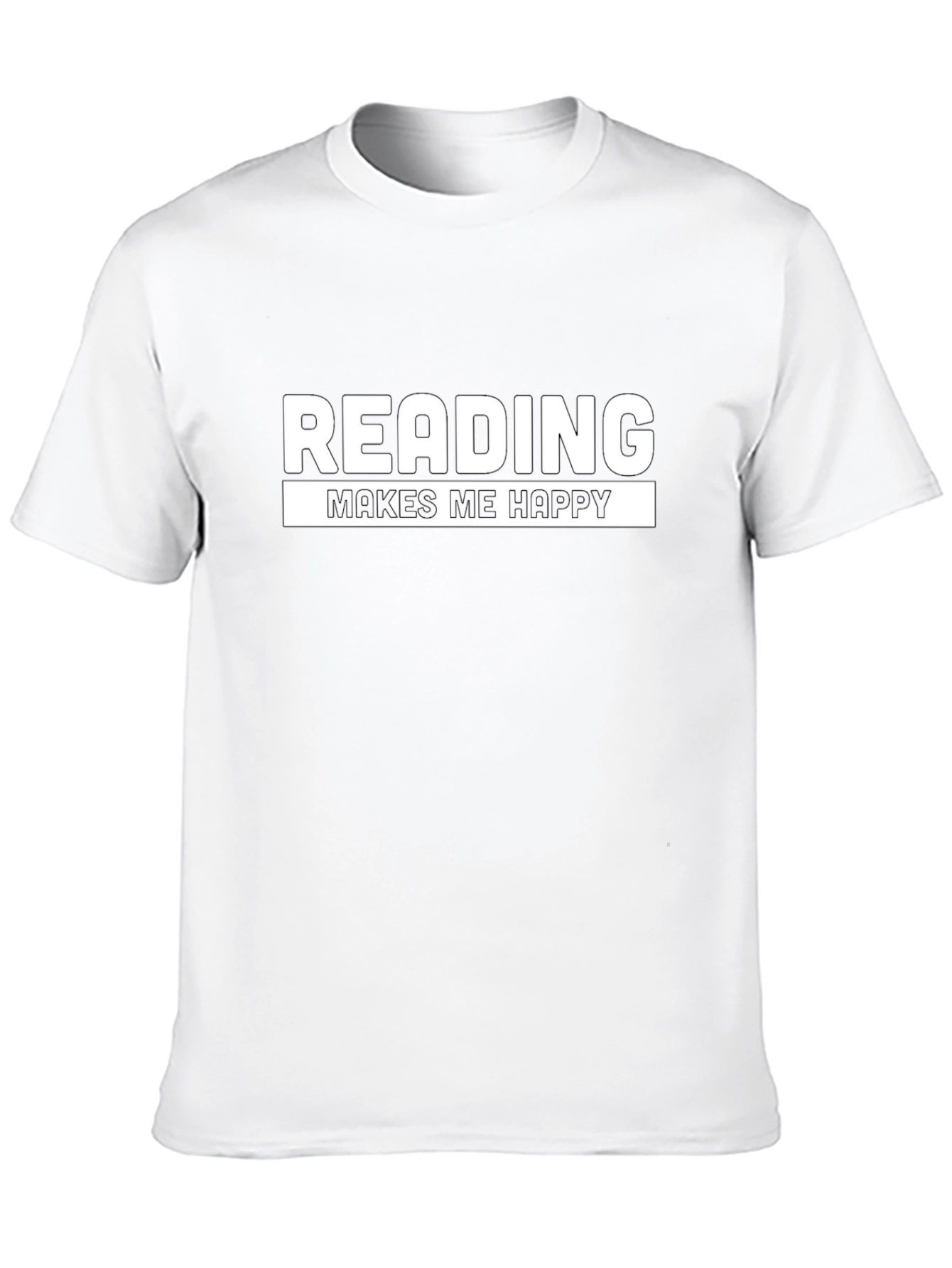 Reading Makes Me Happy Black T-Shirt