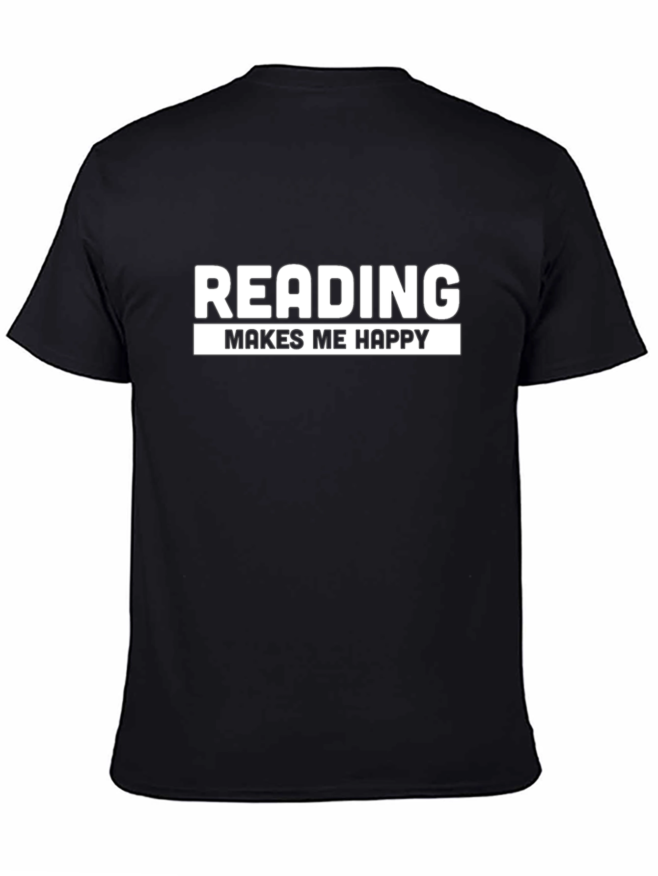 Reading Makes Me Happy Black T-Shirt