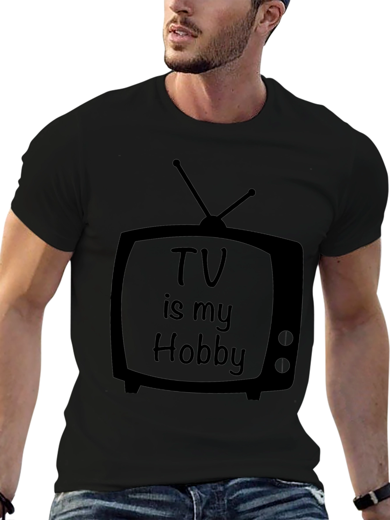 TV is my Hobby Graphic Tee - Black