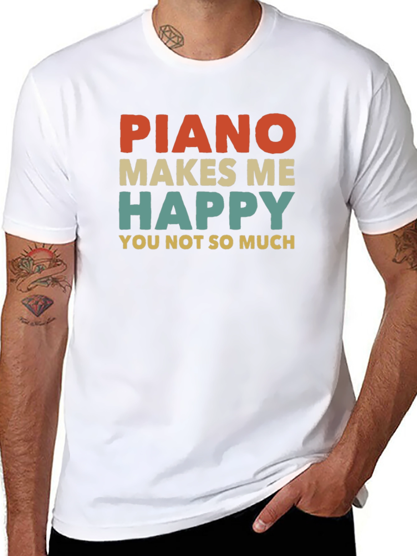 Piano Makes Me Happy T-Shirt