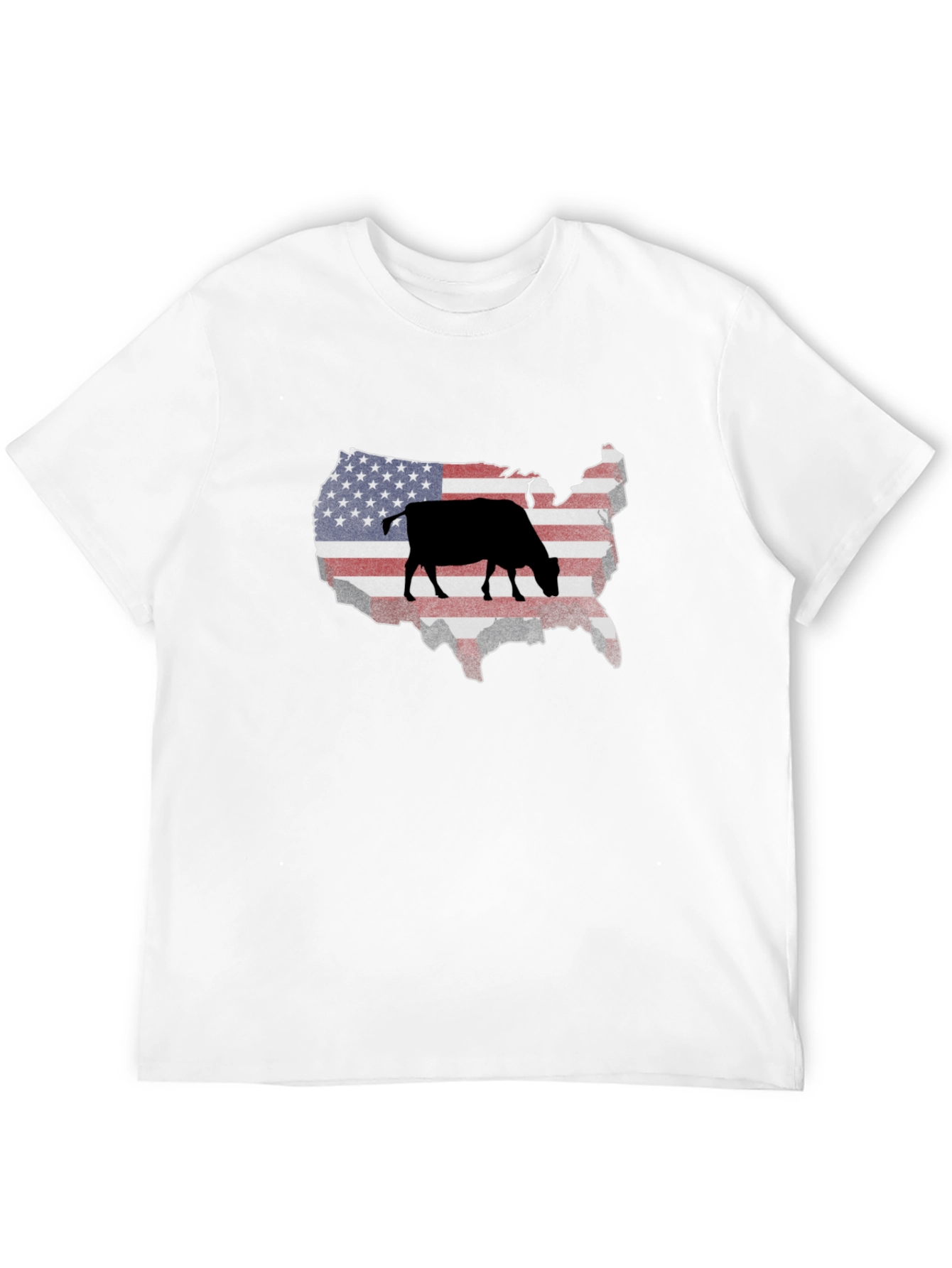 USA Flag Cow Graphic Tee
