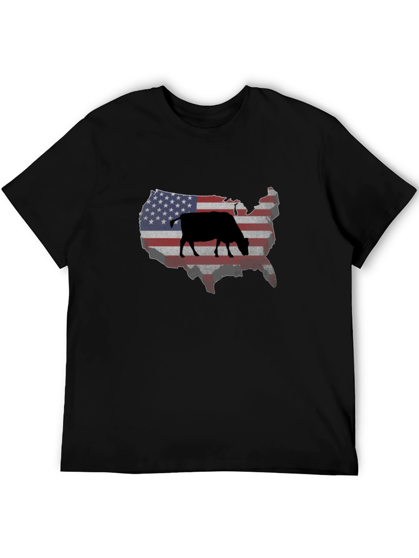 USA Flag Cow Graphic Tee
