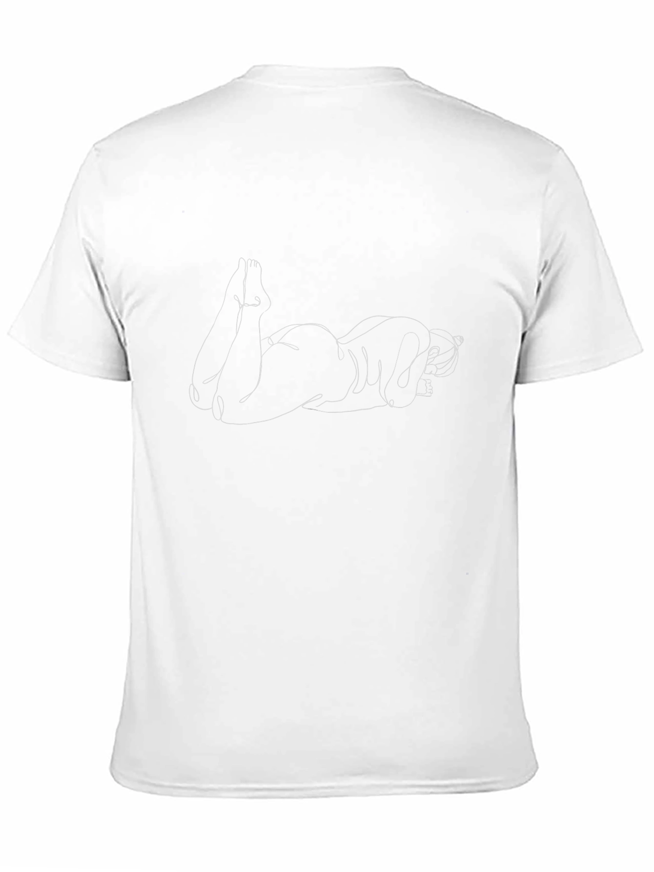 Minimalist Woman Outline Art T-Shirt