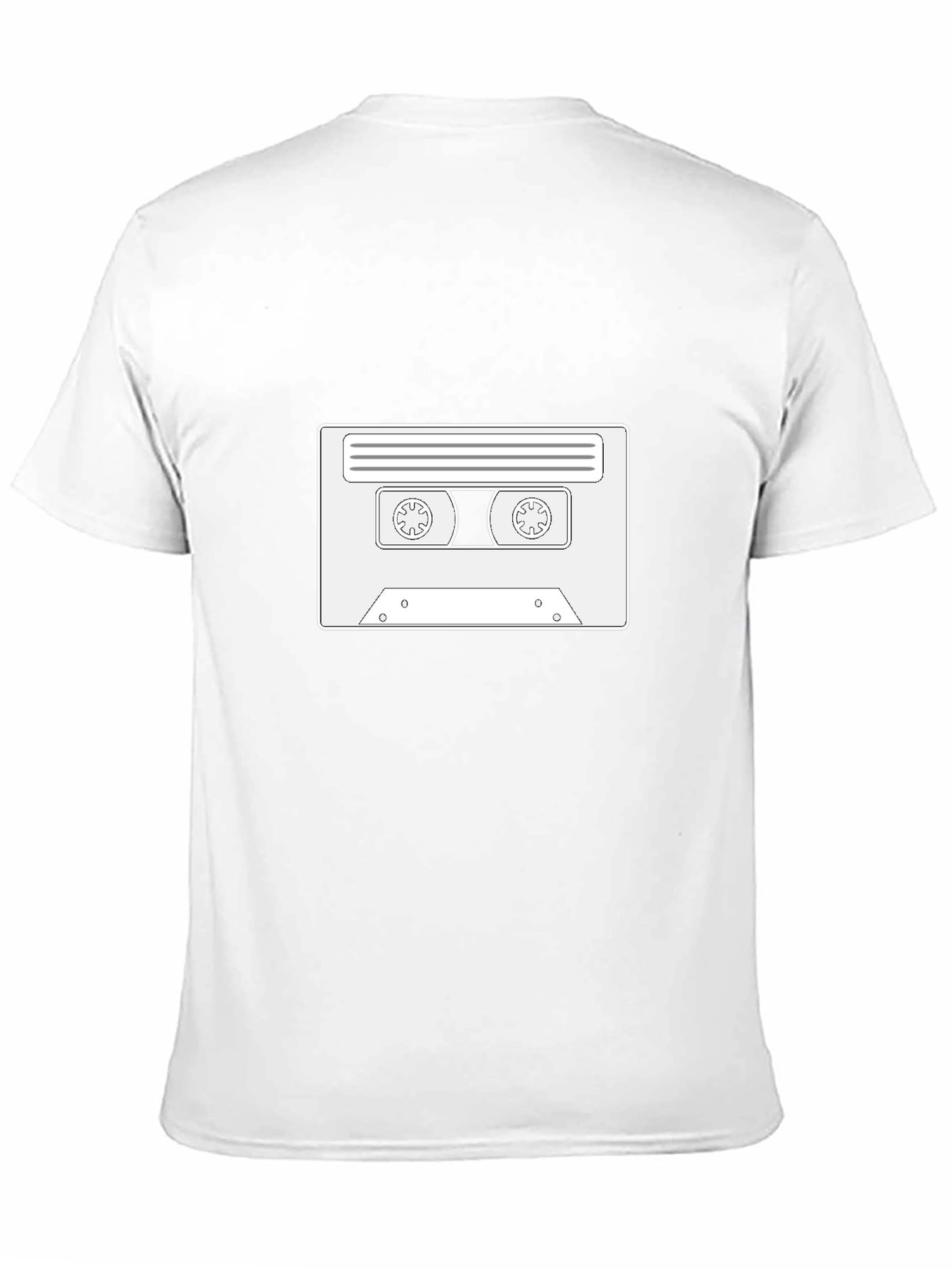 Retro Cassette Tape Graphic T-Shirt - Black